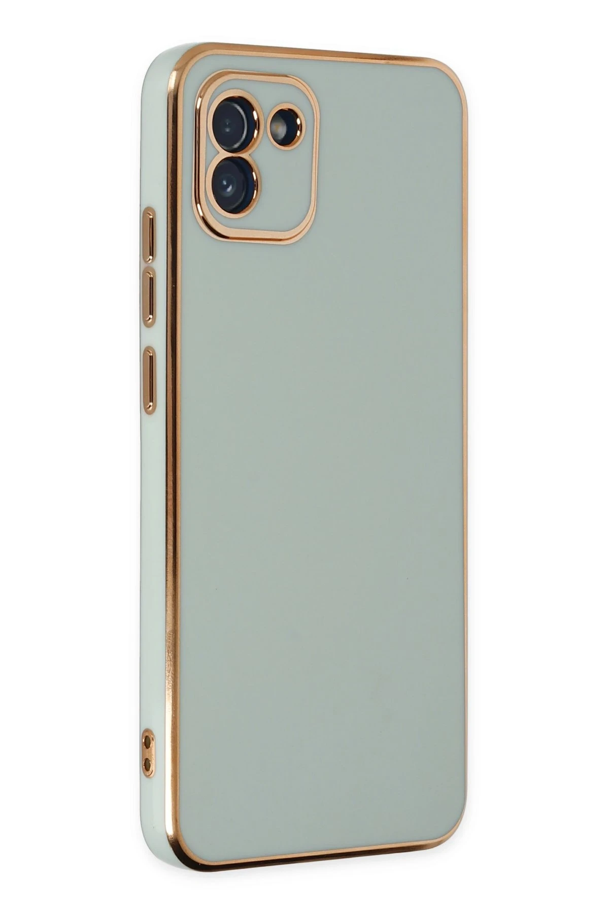 Newface Samsung Galaxy A03 Kılıf Volet Silikon - Açık Yeşil
