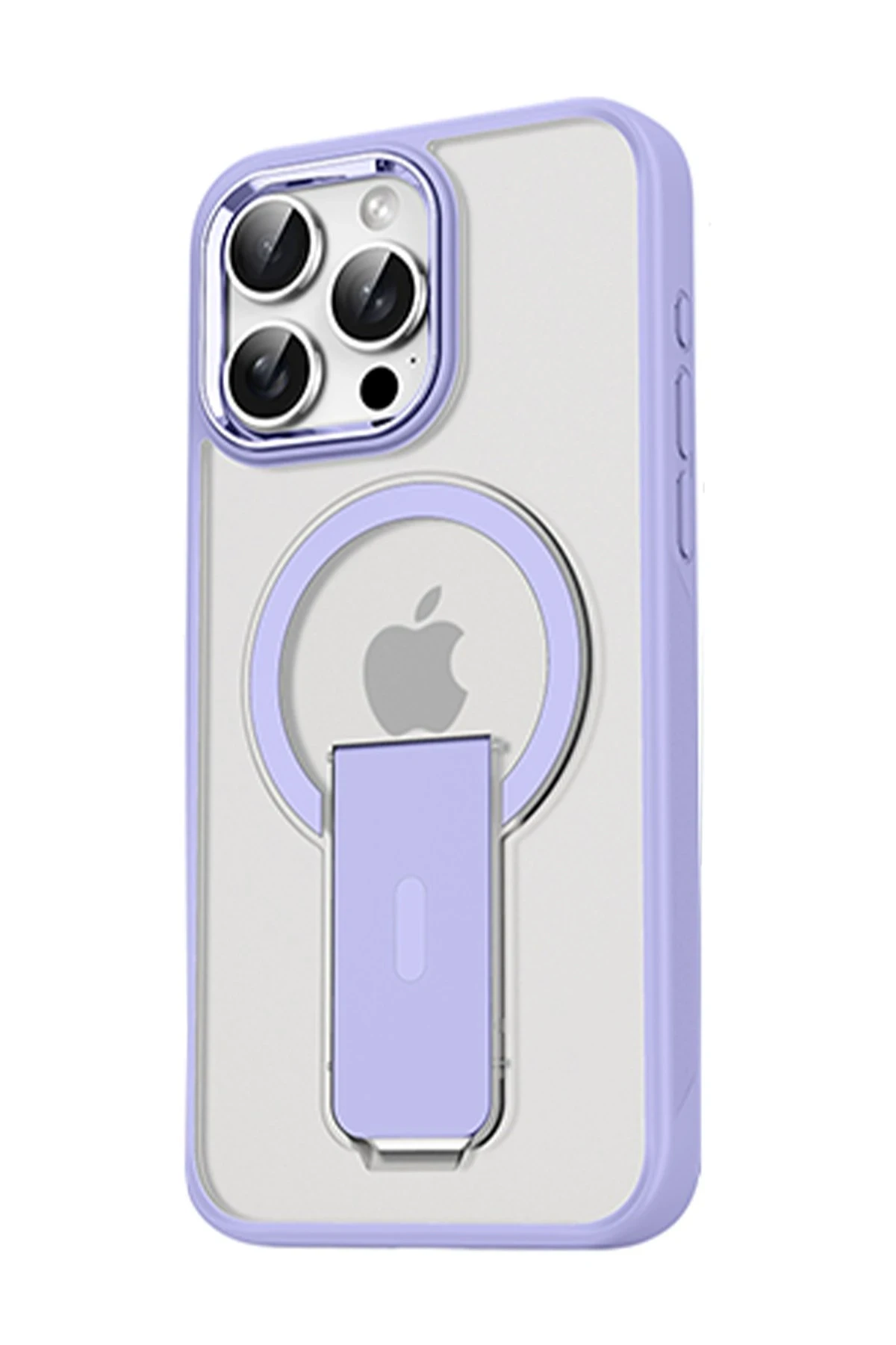 Newface iPhone 14 Pro Max Tork Magsafe Standlı Kapak - Lila