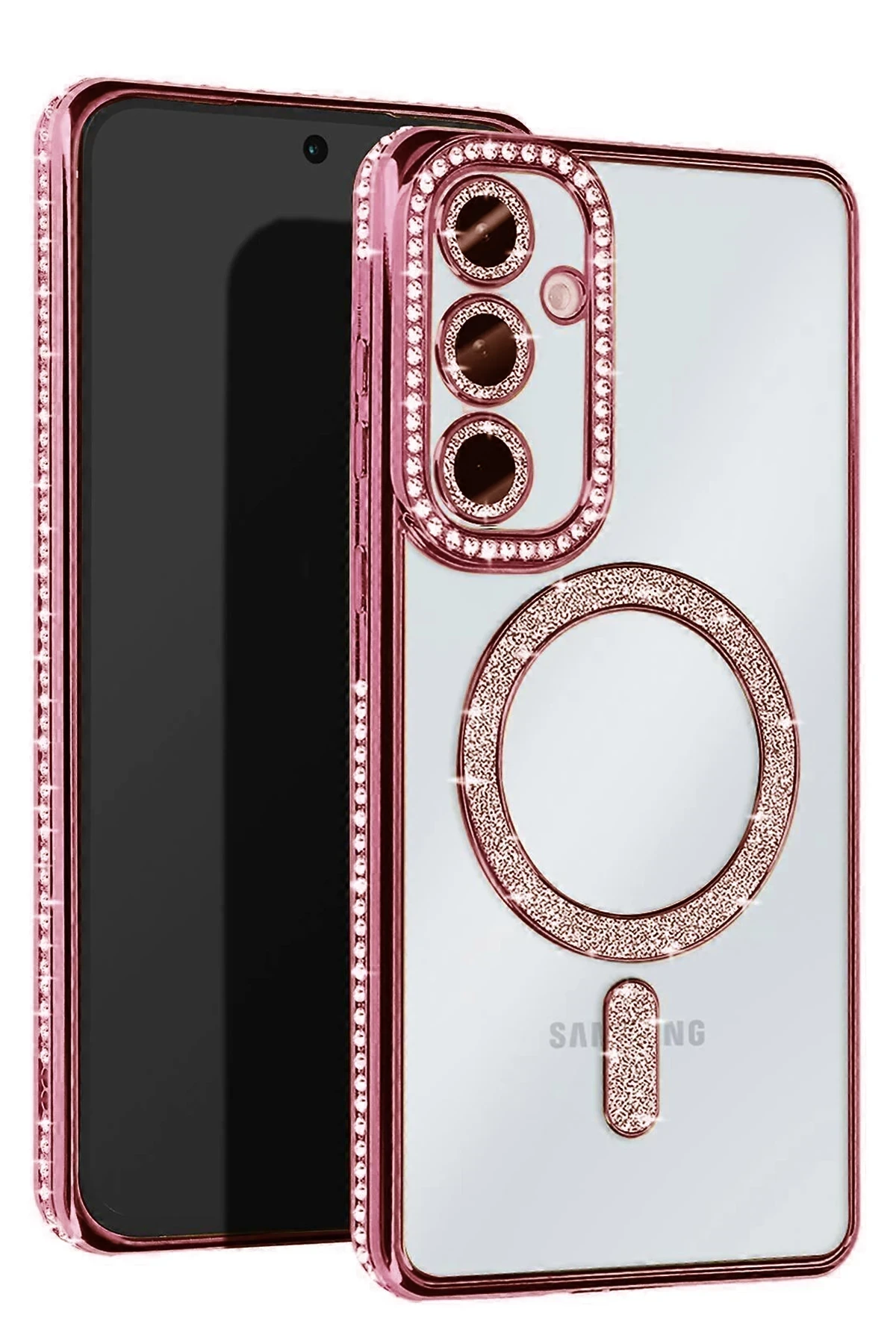 Newface Samsung Galaxy S25 Edge Joke Simli Magneticsafe Kılıf - Pembe