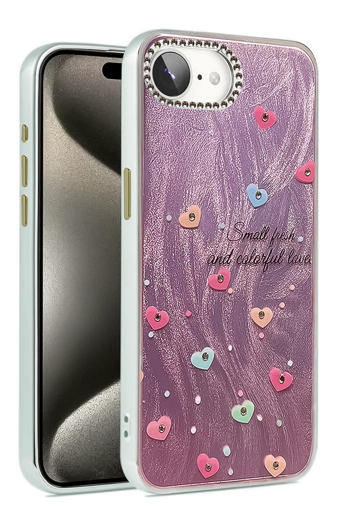 Newface iPhone 16E Kılıf Blade Aynalı Desenli Kapak - Desen 8