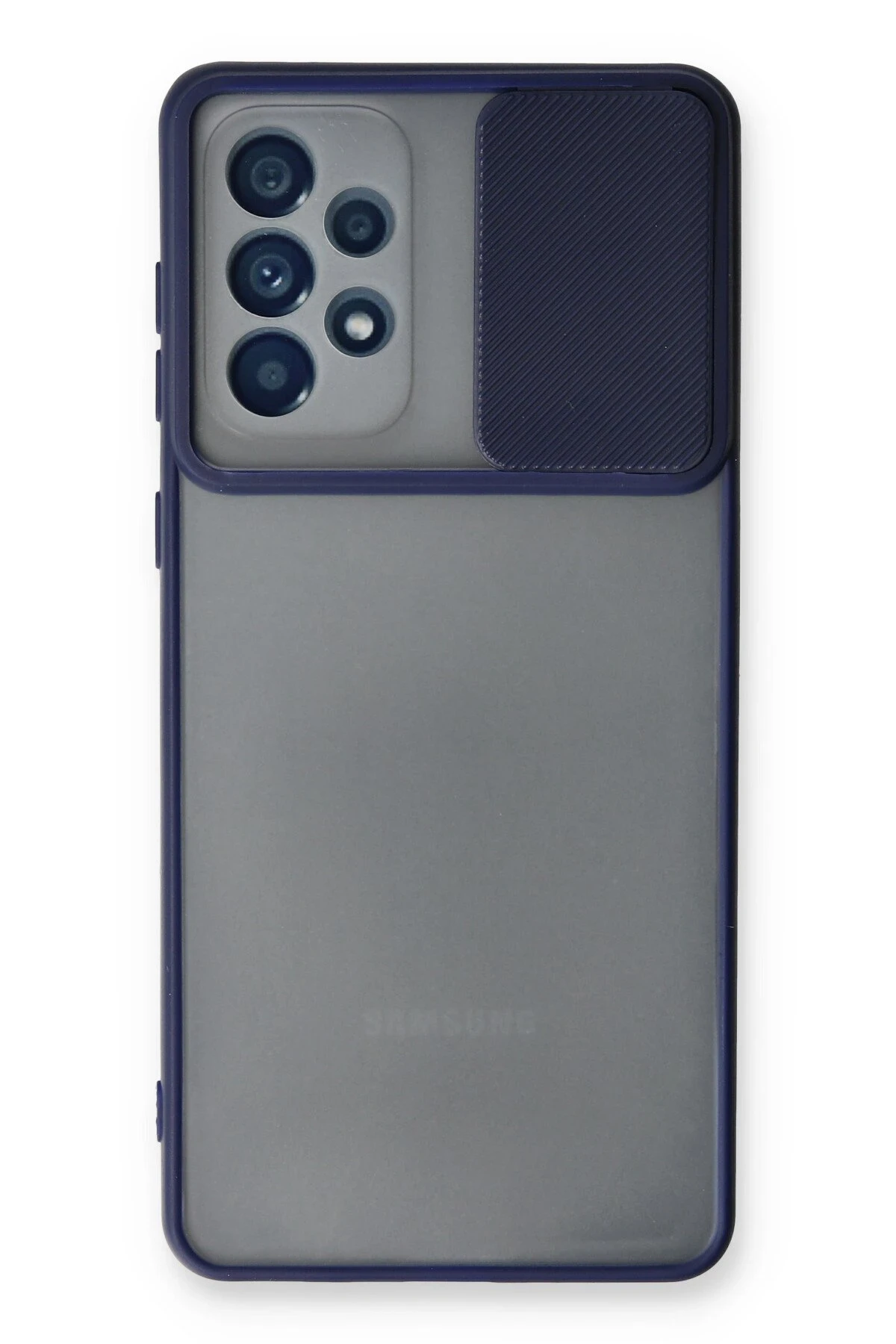 Newface Samsung Galaxy A33 5G Kılıf Palm Buzlu Kamera Sürgülü Silikon - Lacivert