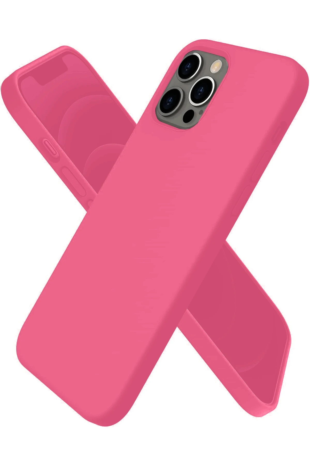 Newface iPhone 12 Pro Max Kılıf First Silikon - Pembe