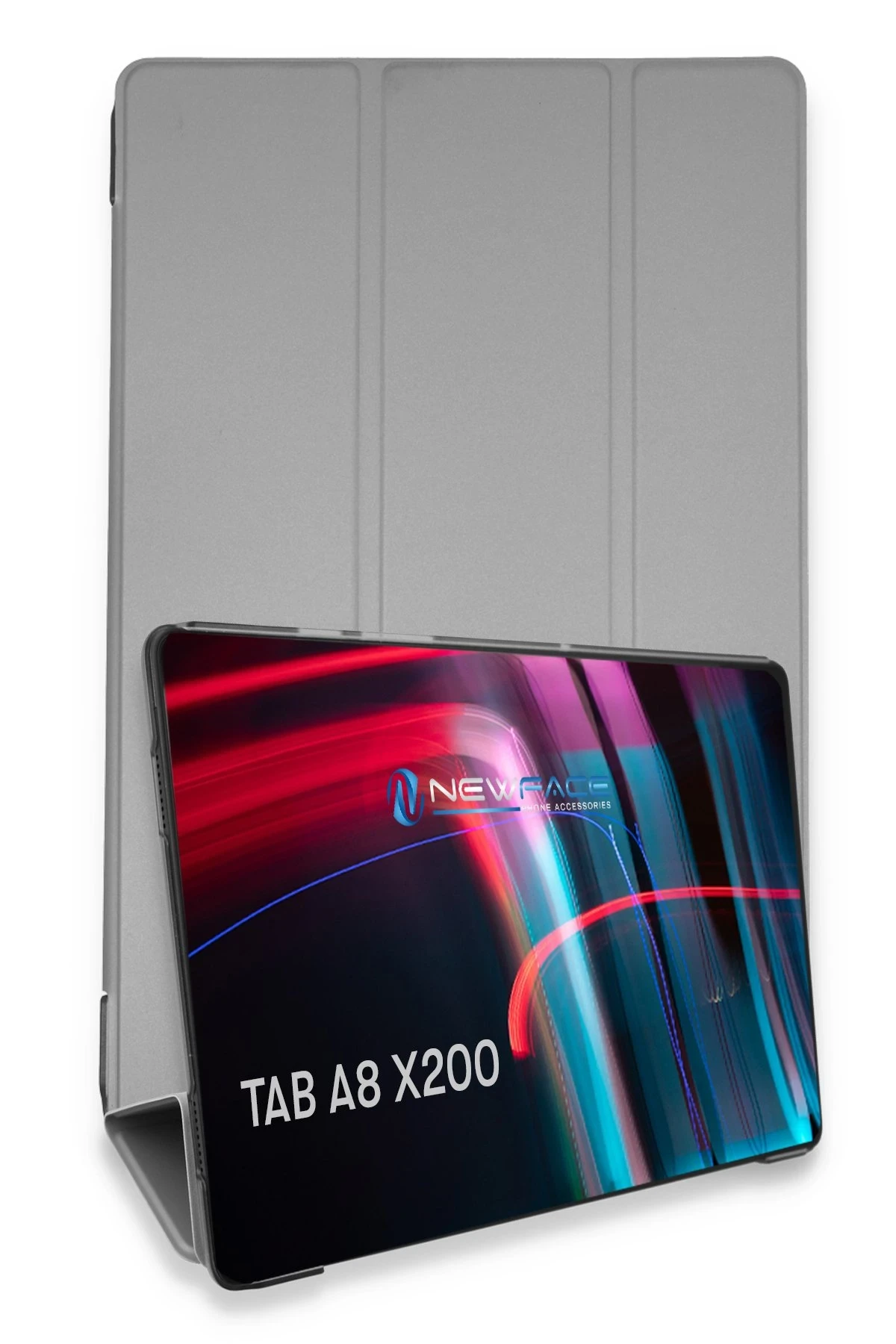 Newface Samsung Galaxy X200 Tab A8 10.5 Kılıf Tablet Smart Kılıf - Gri