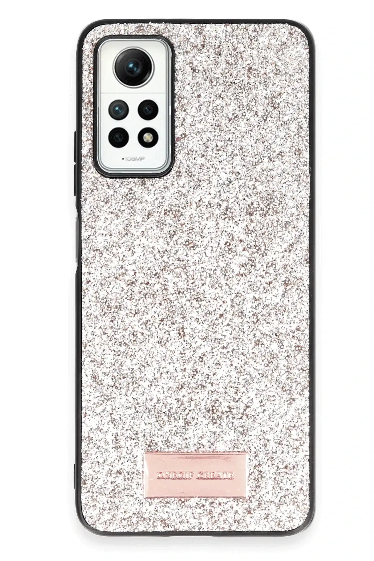 Onegif Xiaomi Redmi Note 12 Pro 4G Bright Simli Kapak - Gold