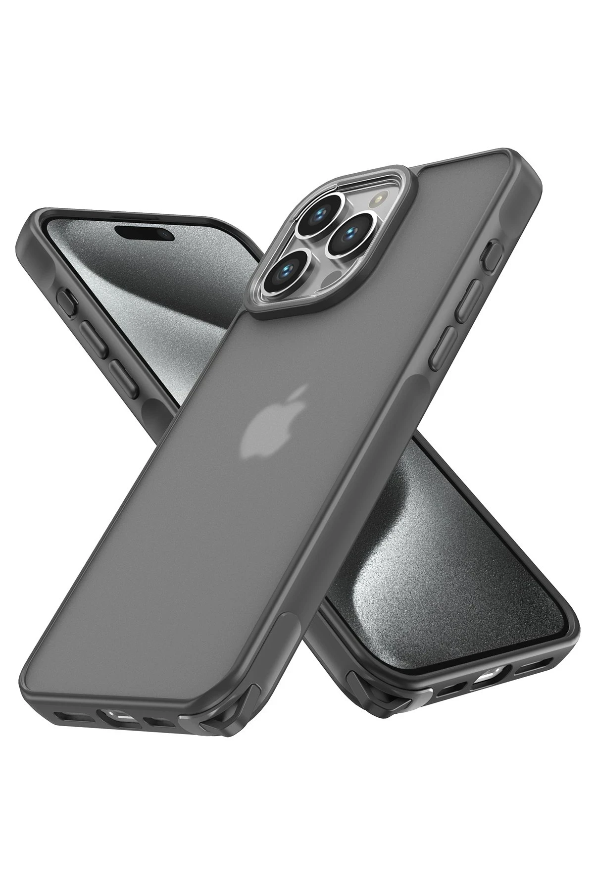 Newface iPhone 14 Pro Kılıf Elegant Kapak - Titan Gri