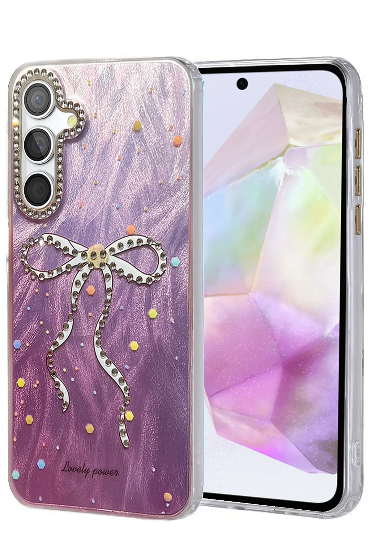Newface Samsung Galaxy A35 5G Kılıf Blade Aynalı Desenli Kapak - Desen 1