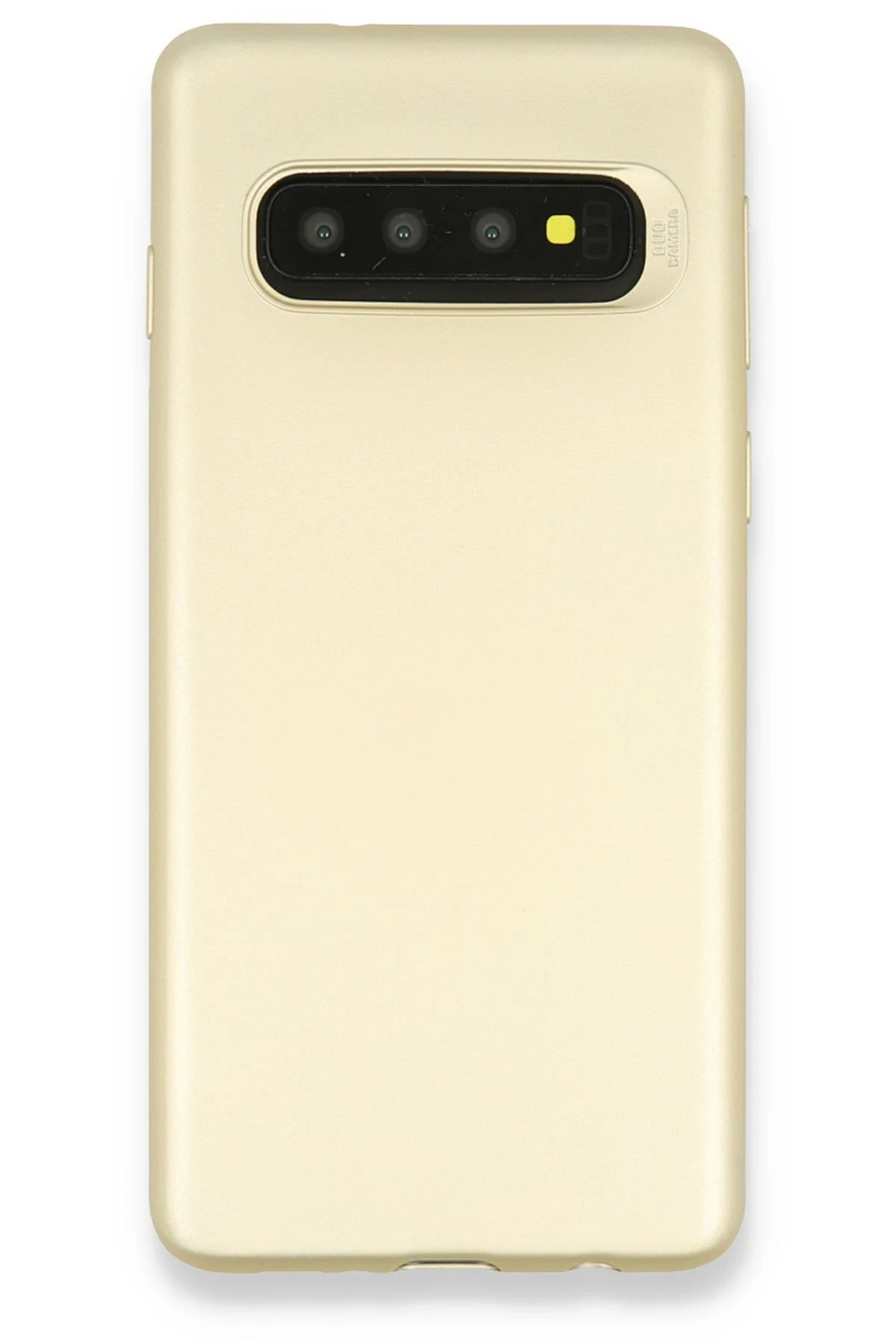 Newface Samsung Galaxy S10 Plus Kılıf First Silikon - Gold