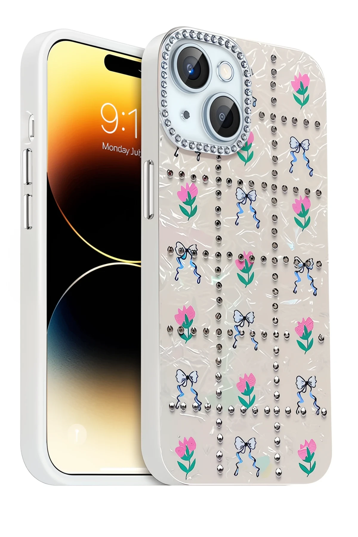 Newface Apple iPhone 14 Deco Desenli Kapak - Desen 9