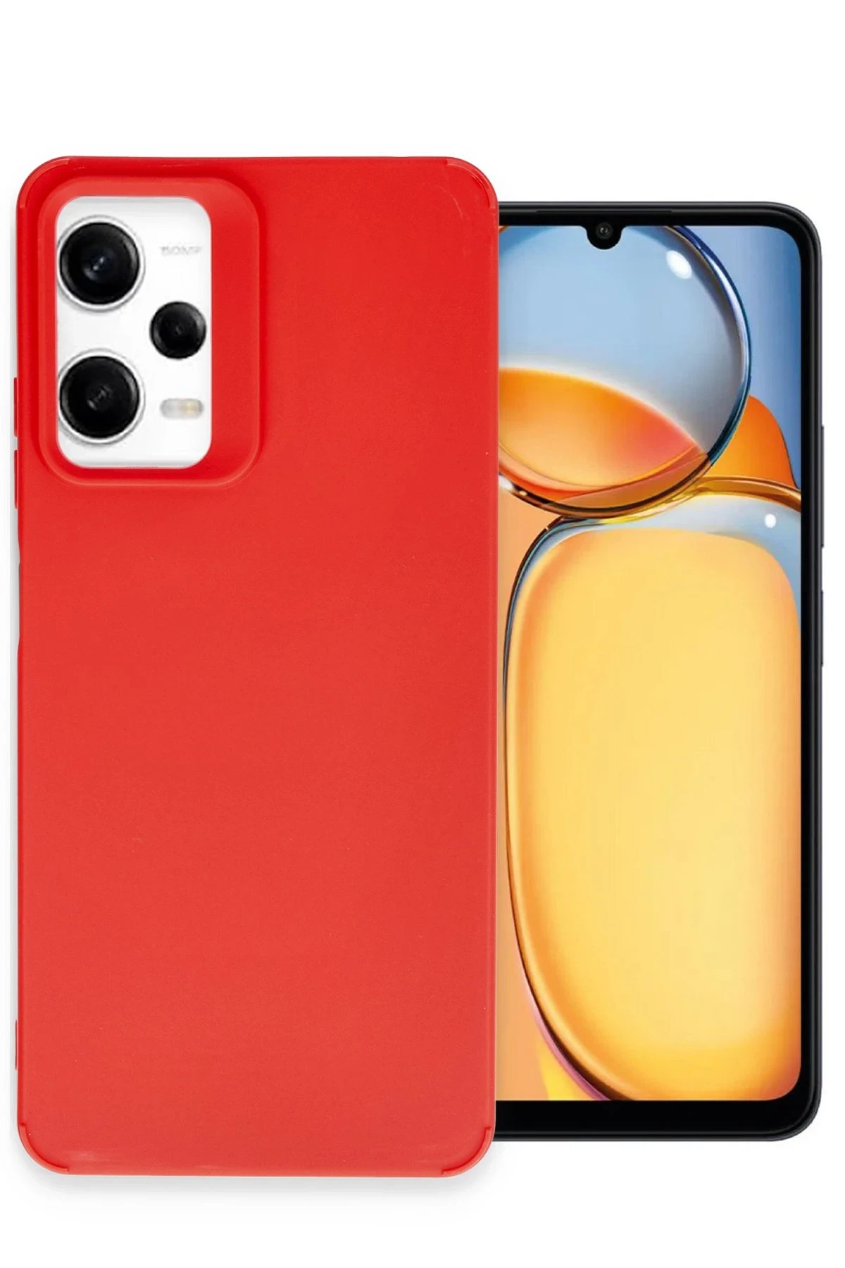 Newface Xiaomi Redmi Note 12 Pro 4G Kılıf Petro Silikon - Kırmızı
