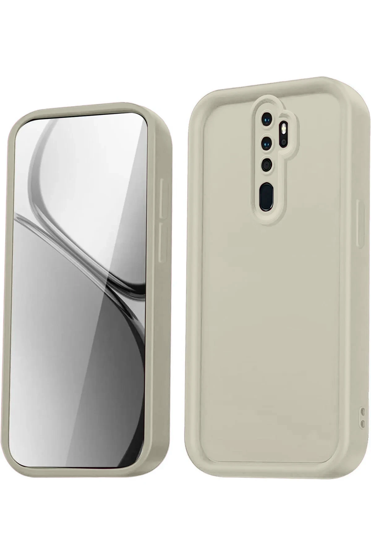 Newface Xiaomi Redmi Note 8 Pro Kılıf Viera Silikon - Krem