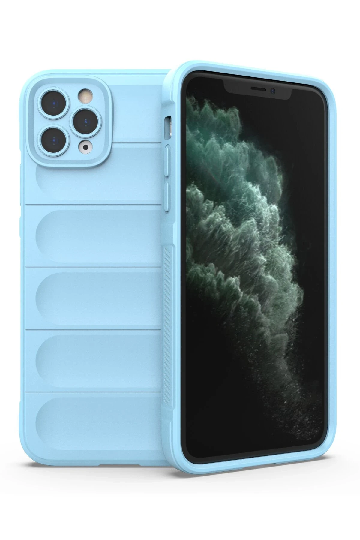 Newface iPhone 11 Pro Max Kılıf Optimum Silikon - Sky Blue