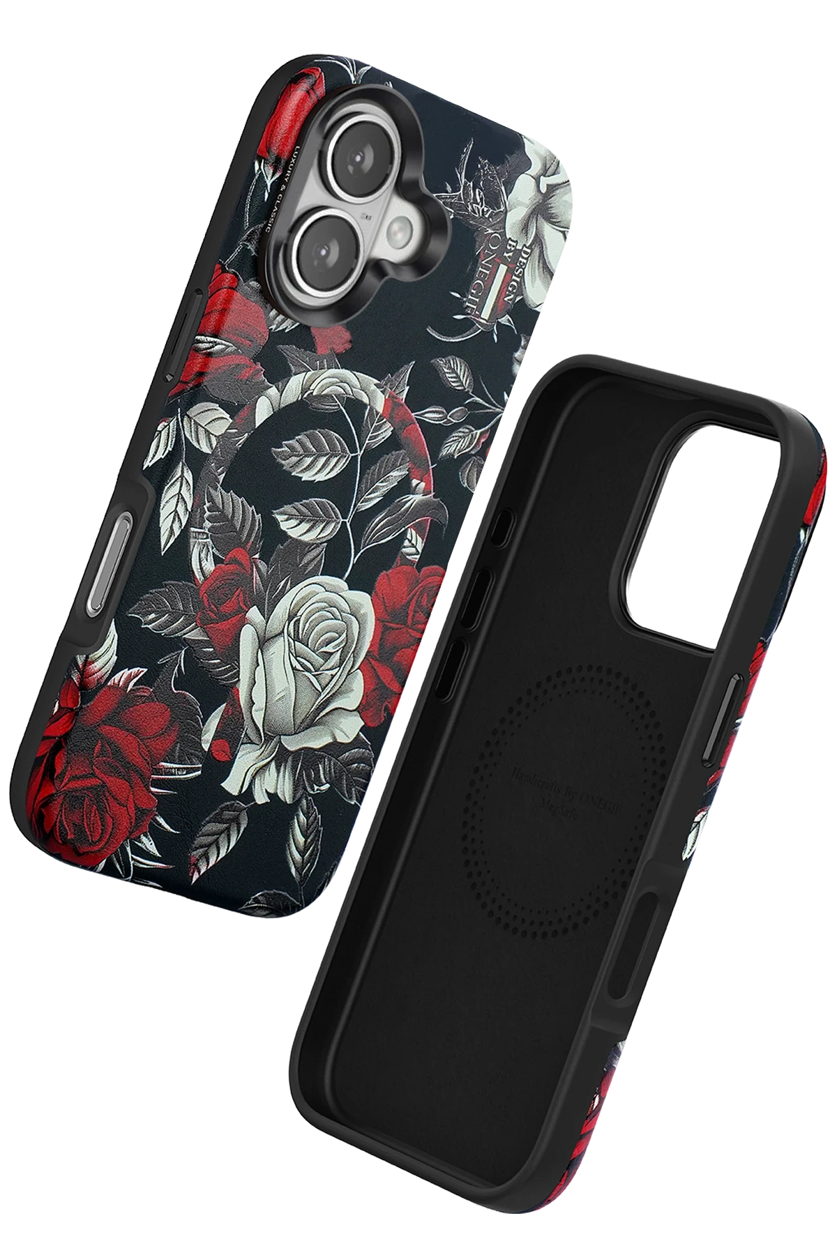 Onegif iPhone 16 Flower Series Magsafe Kapak - Siyah