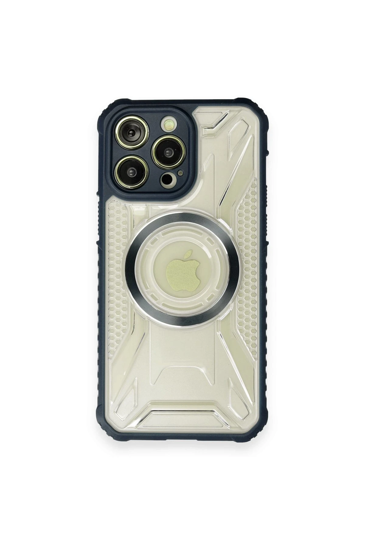 Newface iPhone 12 Pro Max Kılıf Prag Magneticsafe Kapak - Lacivert