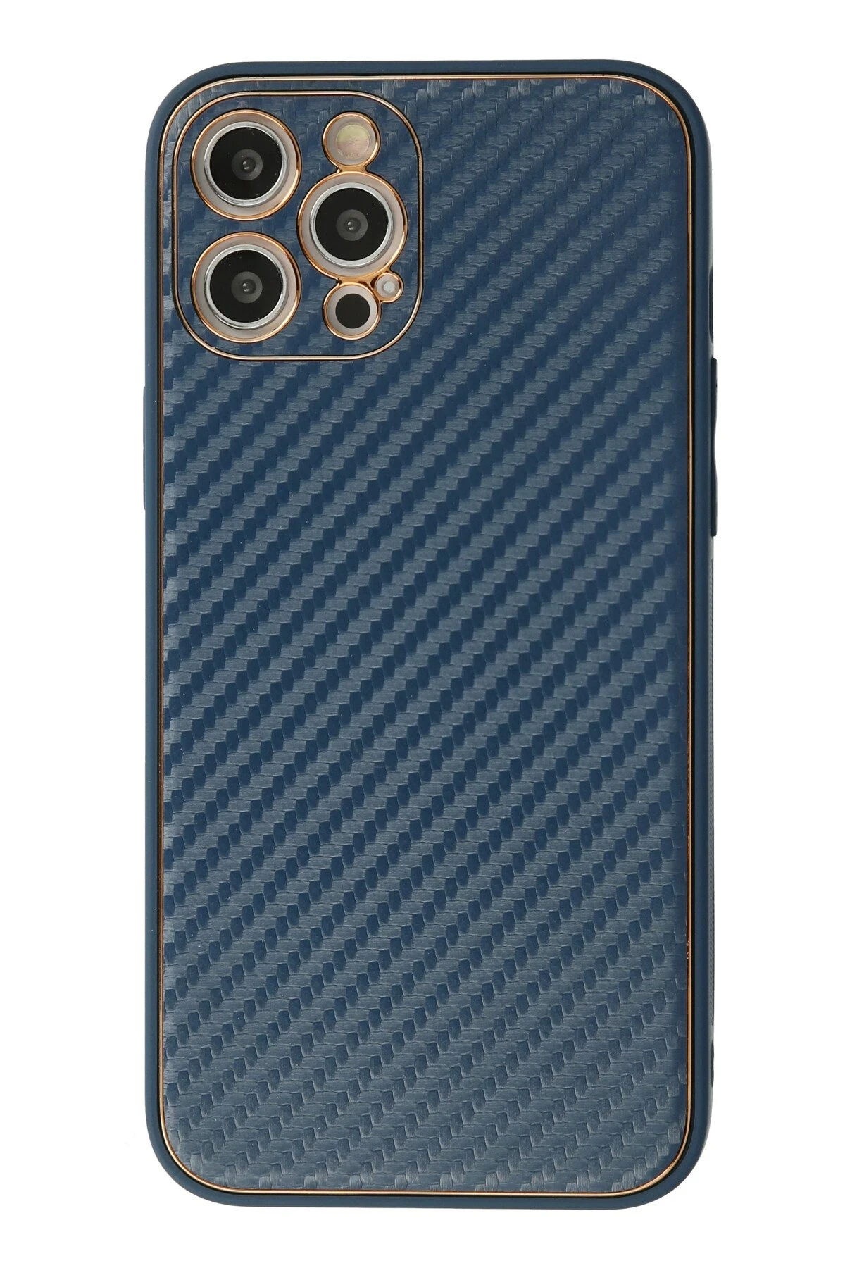 Newface iPhone 12 Pro Max Kılıf Coco Karbon Silikon - Mavi