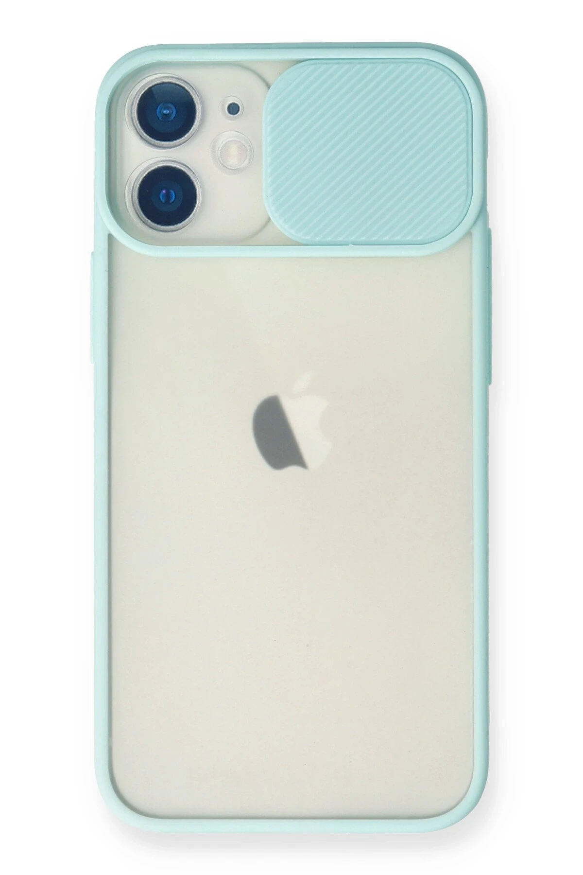 Newface iPhone 11 Kılıf Palm Buzlu Kamera Sürgülü Silikon - Turkuaz