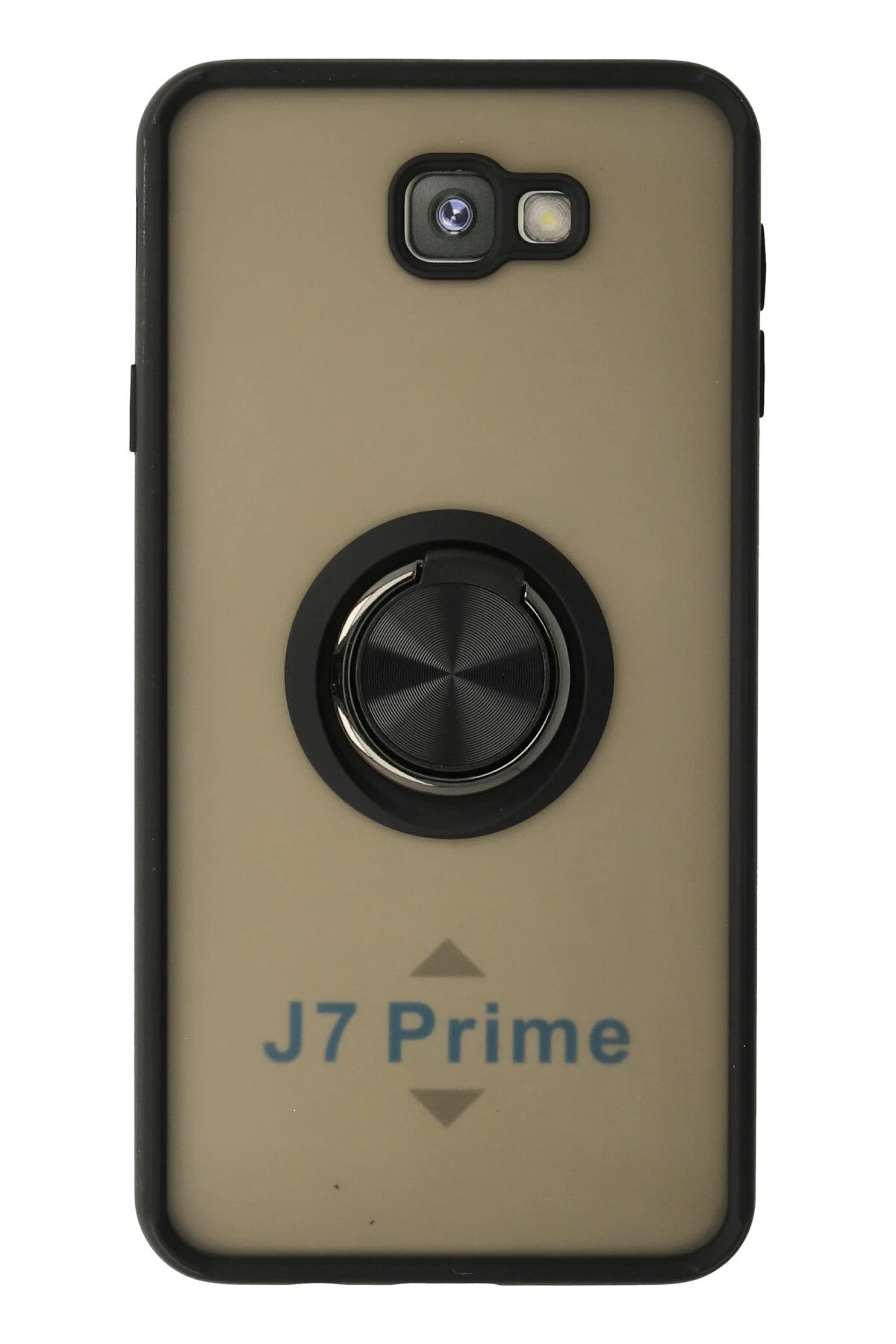 Newface Samsung Galaxy J7 Prime Kılıf Montreal Yüzüklü Silikon Kapak - Siyah