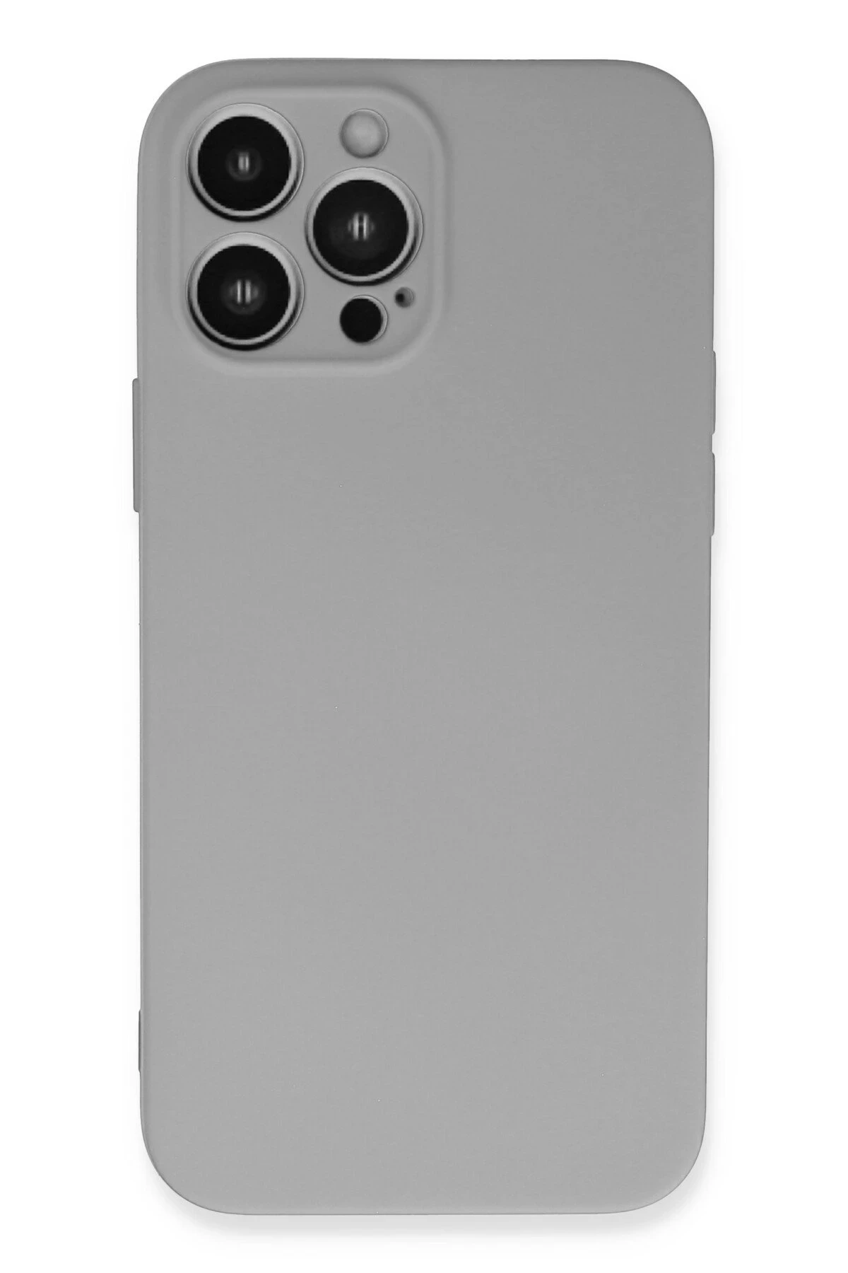 Newface iPhone 13 Pro Max Kılıf Nano içi Kadife Silikon - Açık Gri