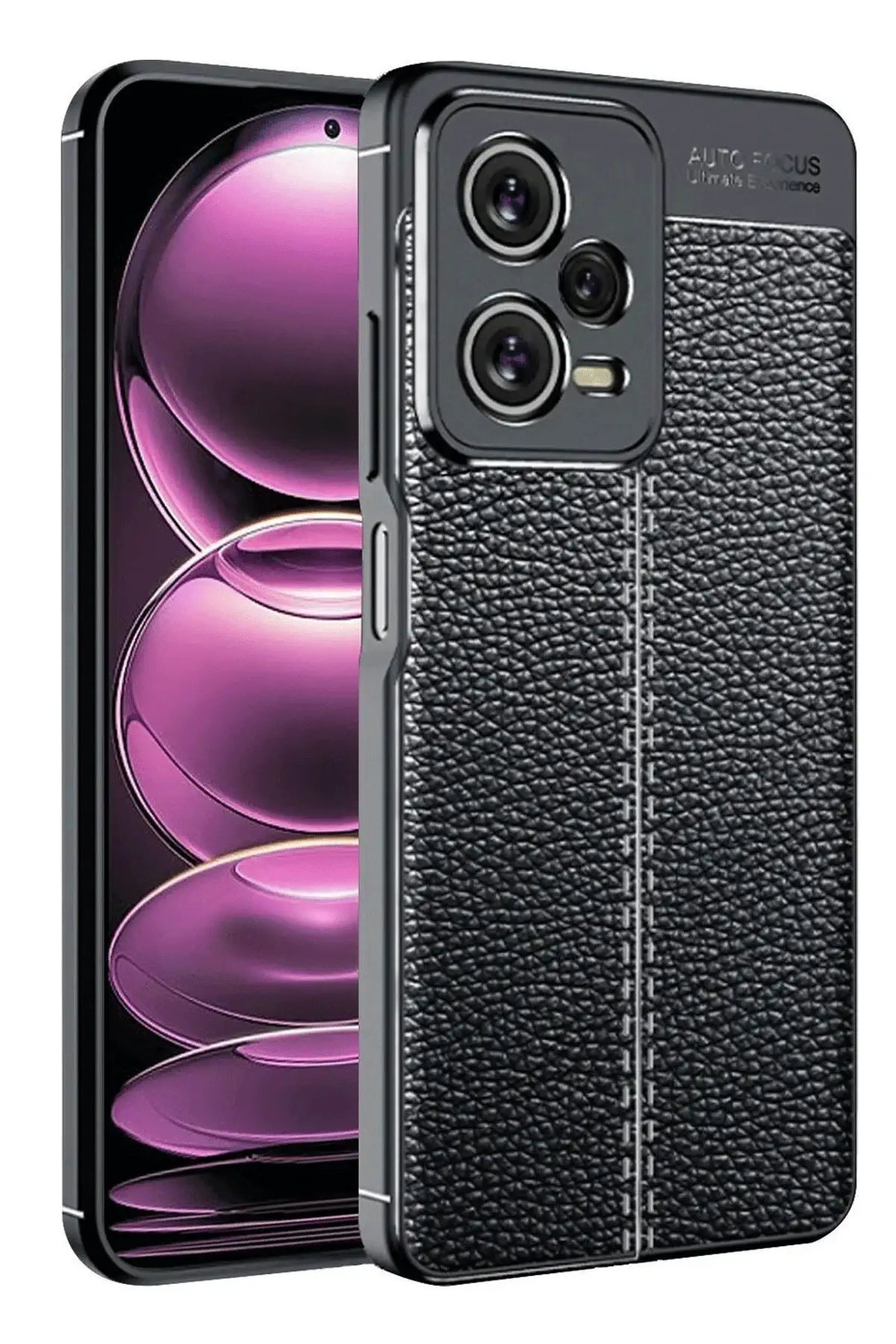 Newface Xiaomi Redmi Note 12 5G Kılıf Auto Focus Kapak - Siyah