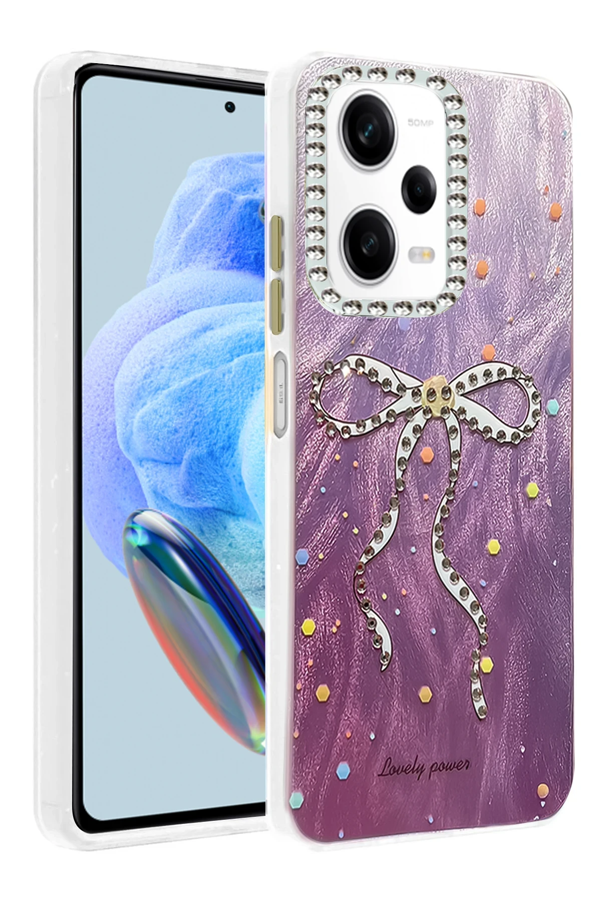 Newface Xiaomi Redmi Note 12 Pro 5G Kılıf Blade Aynalı Desenli Kapak - Desen 1