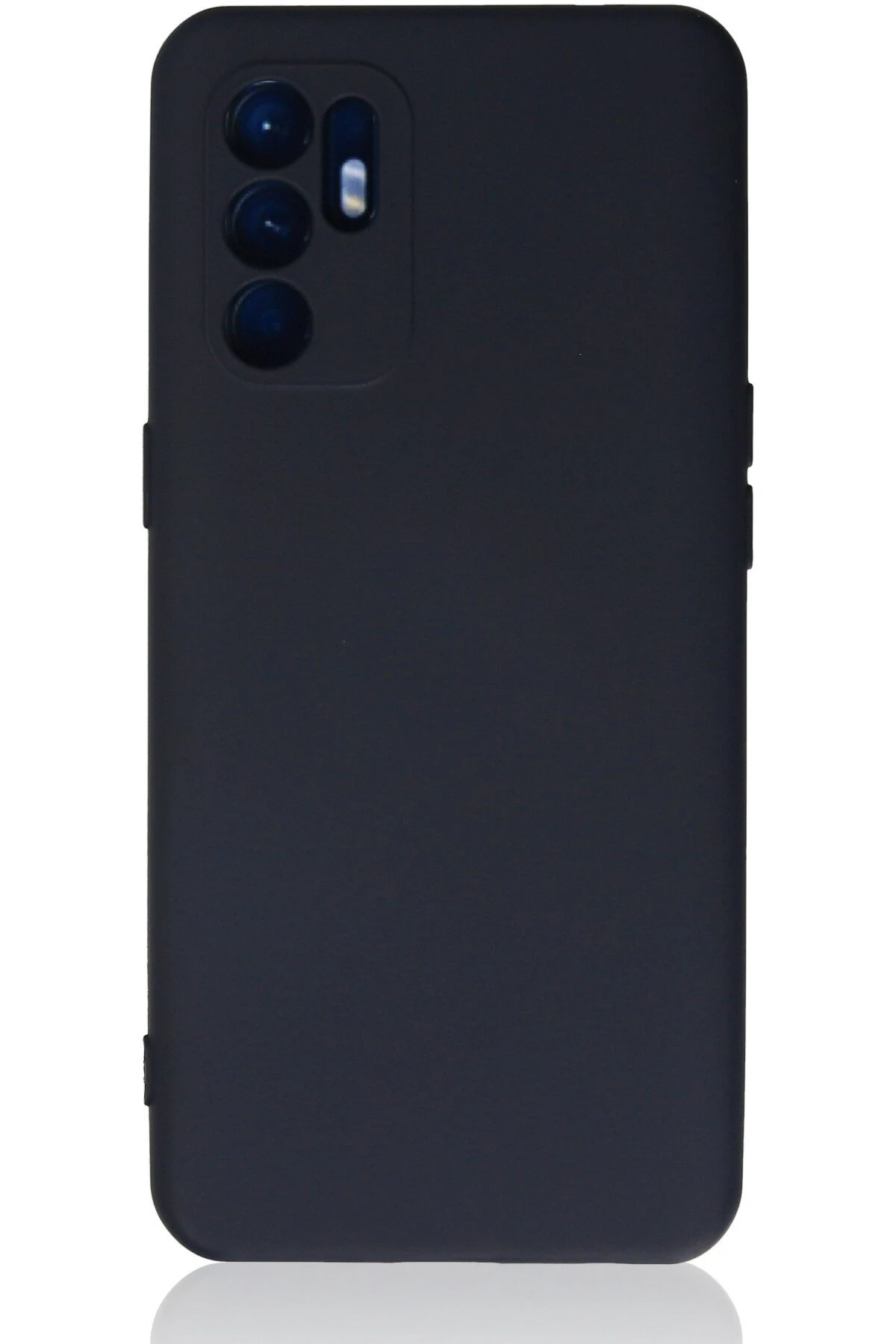 Newface Oppo Reno 6 Kılıf Nano içi Kadife Silikon - Lacivert