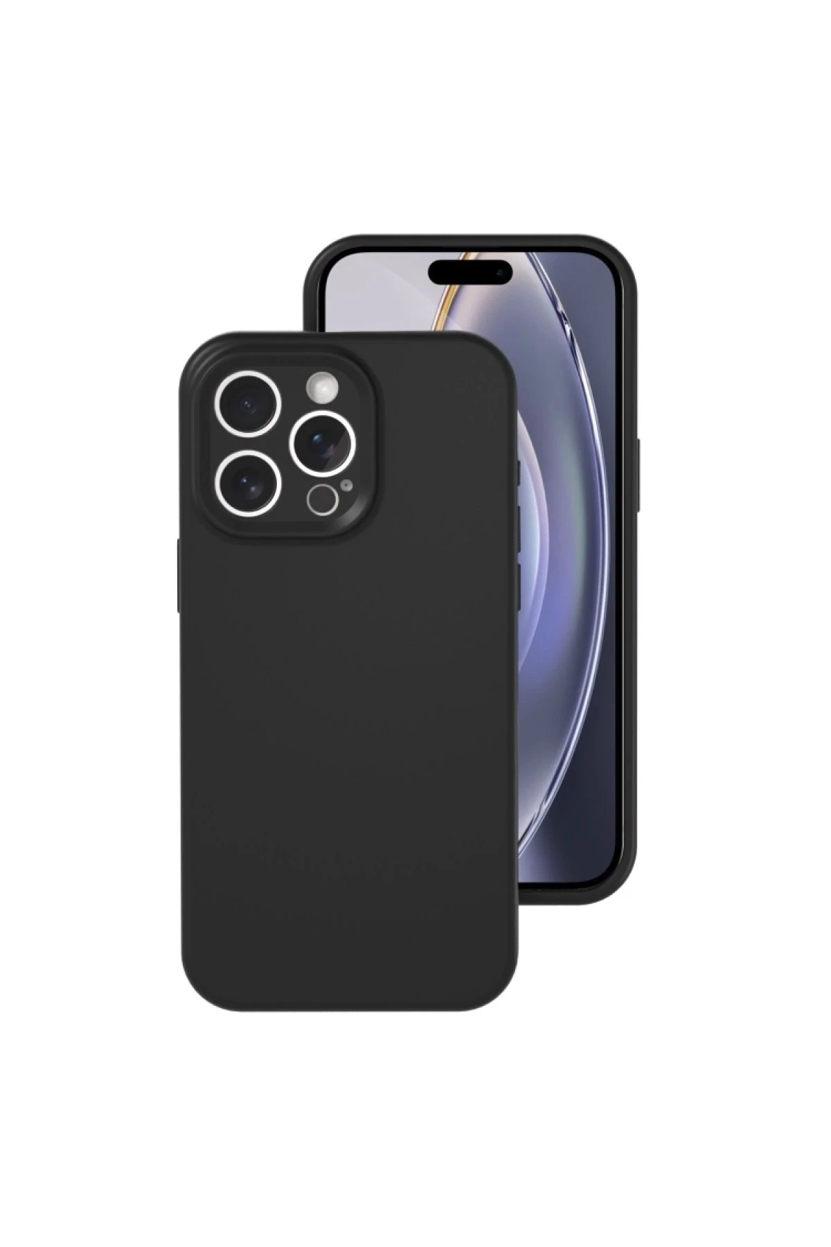 Newface iPhone 16 Pro Kılıf Nano içi Kadife Silikon - Siyah