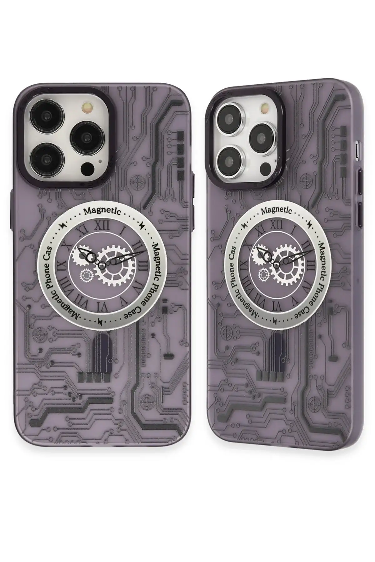 Newface iPhone 14 Pro Kılıf Apollo Magneticsafe Desenli Kapak - Apollo Mor - 5
