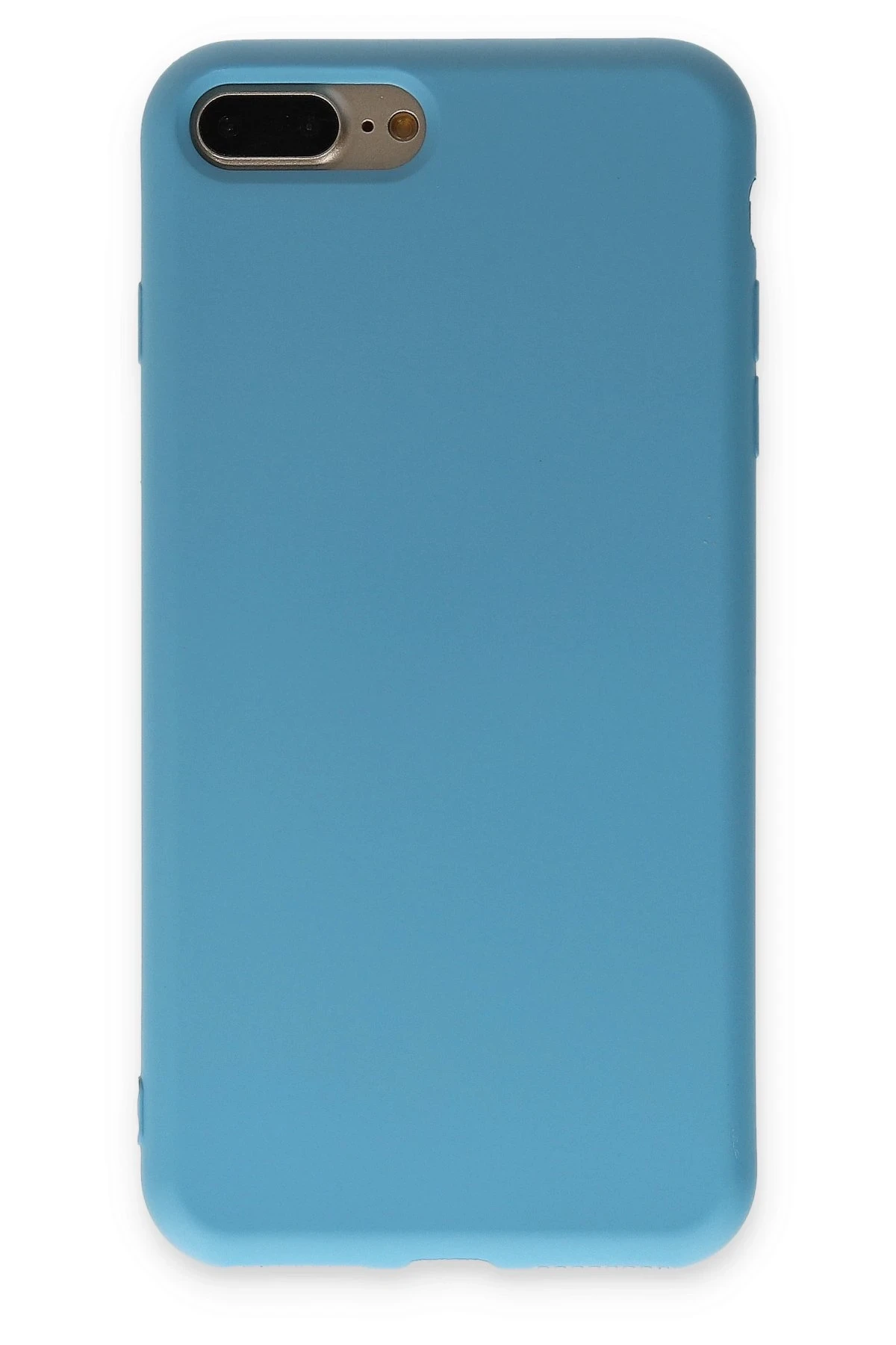 Newface iPhone 7 Plus Kılıf Nano içi Kadife Silikon - Mavi