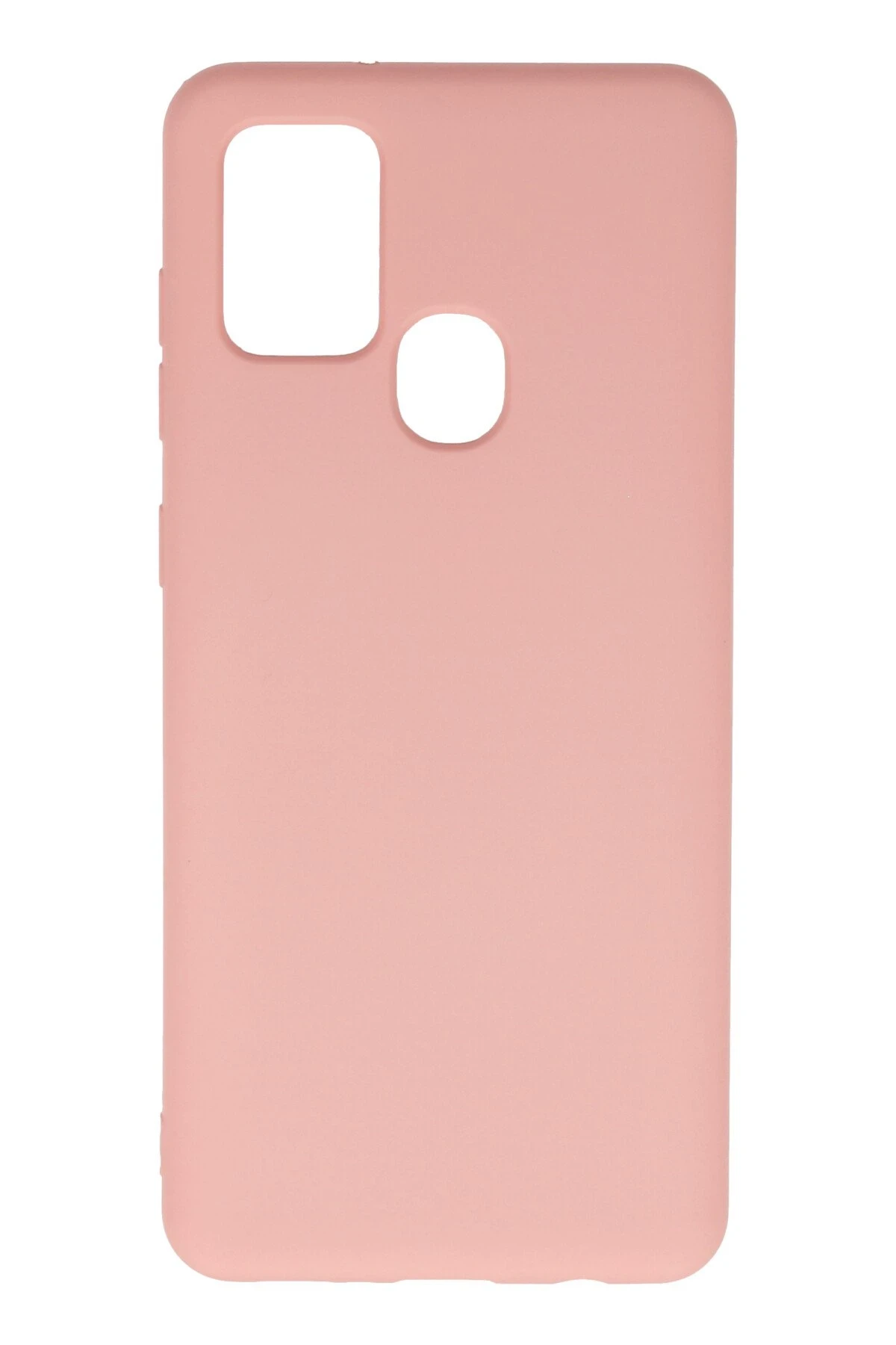Newface Samsung Galaxy A21S Kılıf Nano içi Kadife Silikon - Pudra