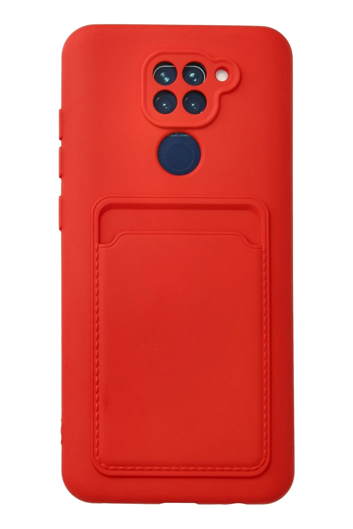 Newface Xiaomi Redmi Note 9 Kılıf Kelvin Kartvizitli Silikon - Kırmızı