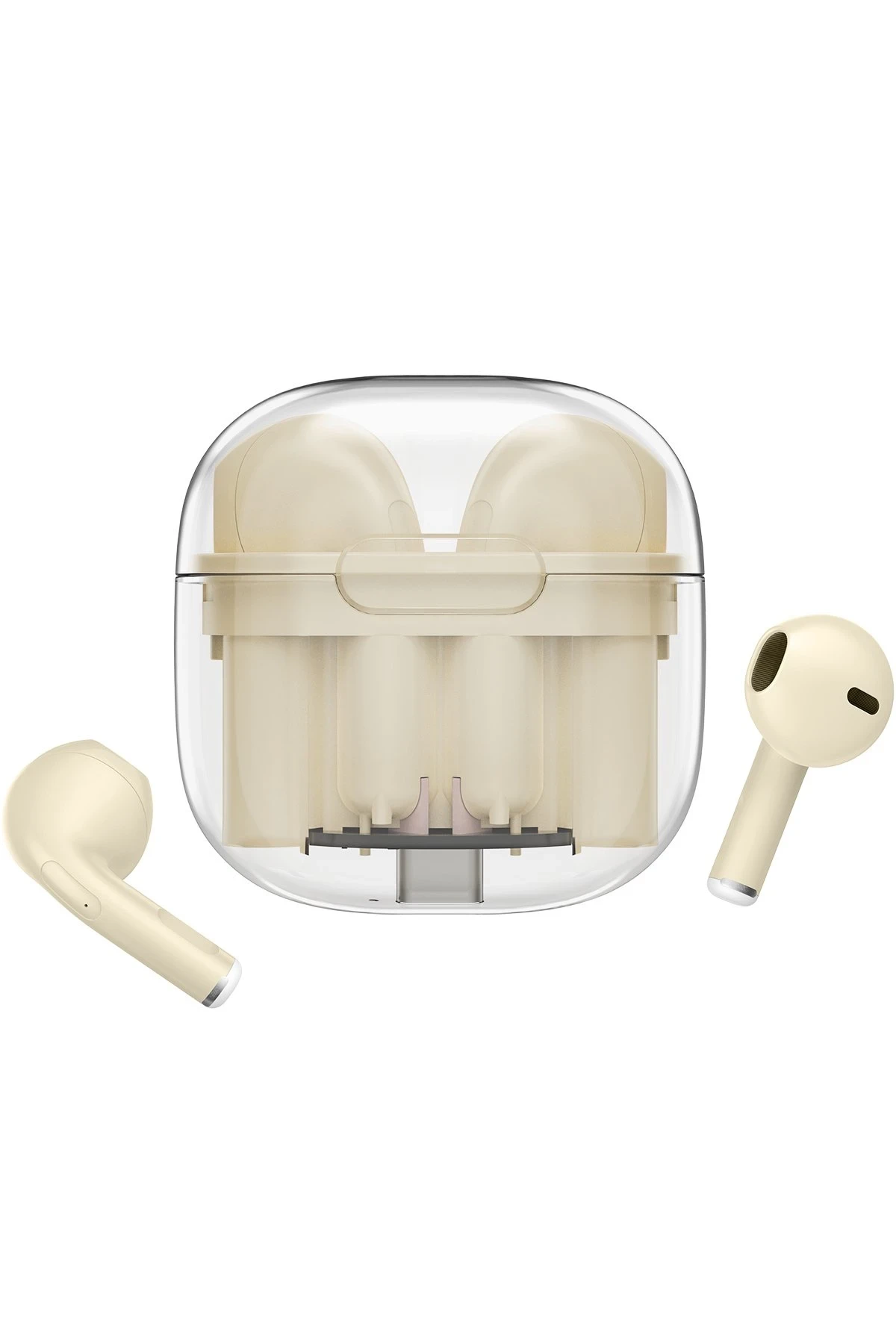 Newface LS-09 Bluetooth 5.3 TWS Kablosuz Airpods Kulaklık - Krem