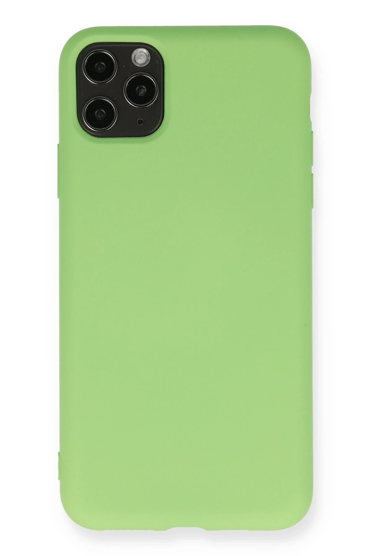 Newface iPhone 11 Pro Max Kılıf Nano içi Kadife Silikon - Yeşil