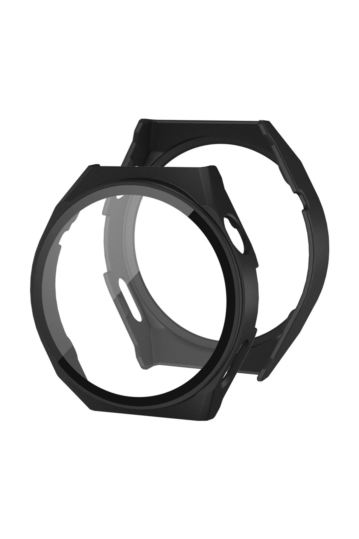 Newface Huawei Watch GT2 46mm Dota Camlı Kasa Ekran Koruyucu - Siyah