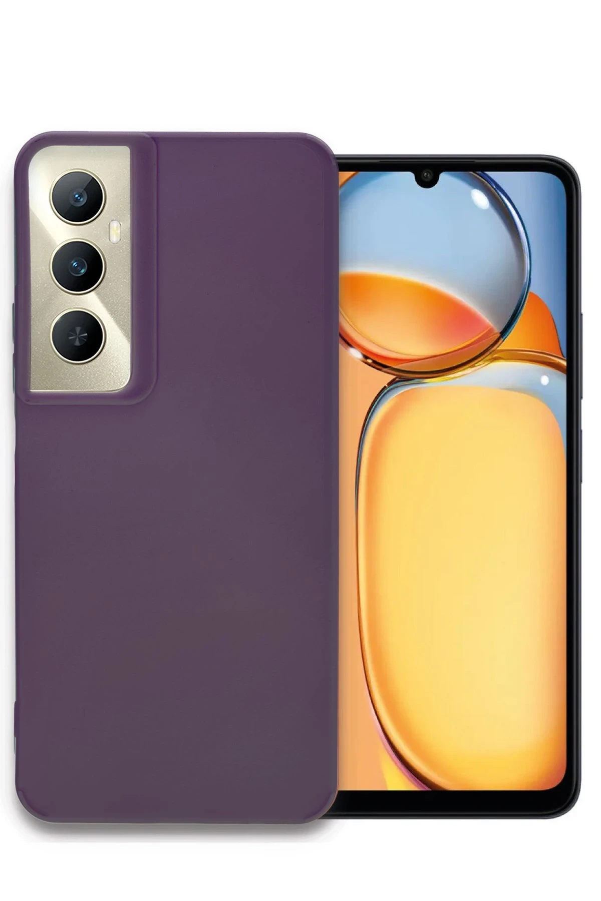 Newface Realme C65 Kılıf Petro Silikon - Mürdüm