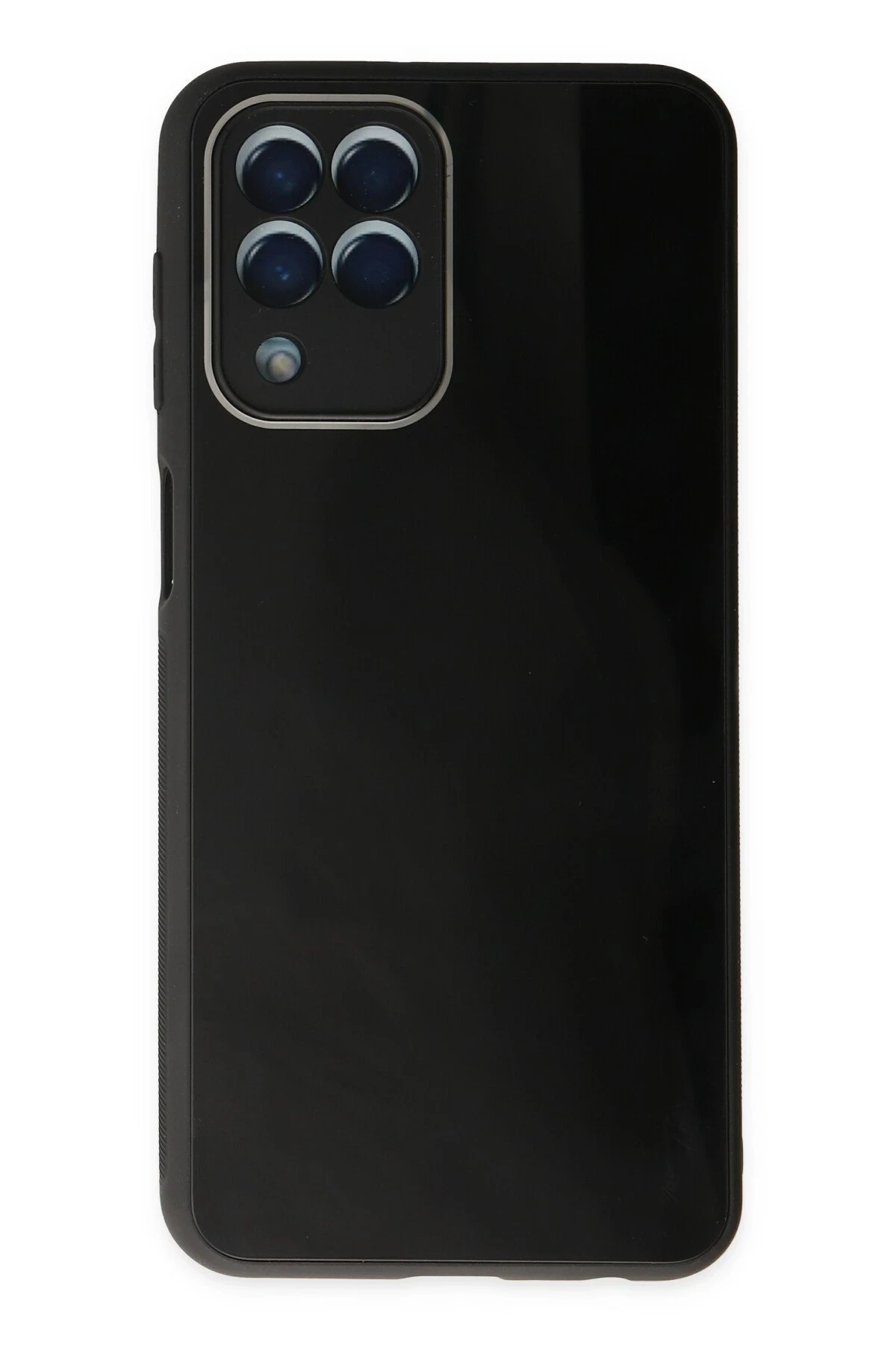 Newface Samsung Galaxy M33 Kılıf Glass Kapak - Siyah