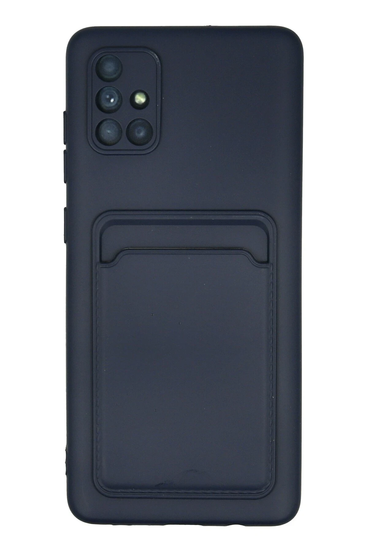 Newface Samsung Galaxy A71 Kılıf Kelvin Kartvizitli Silikon - Lacivert