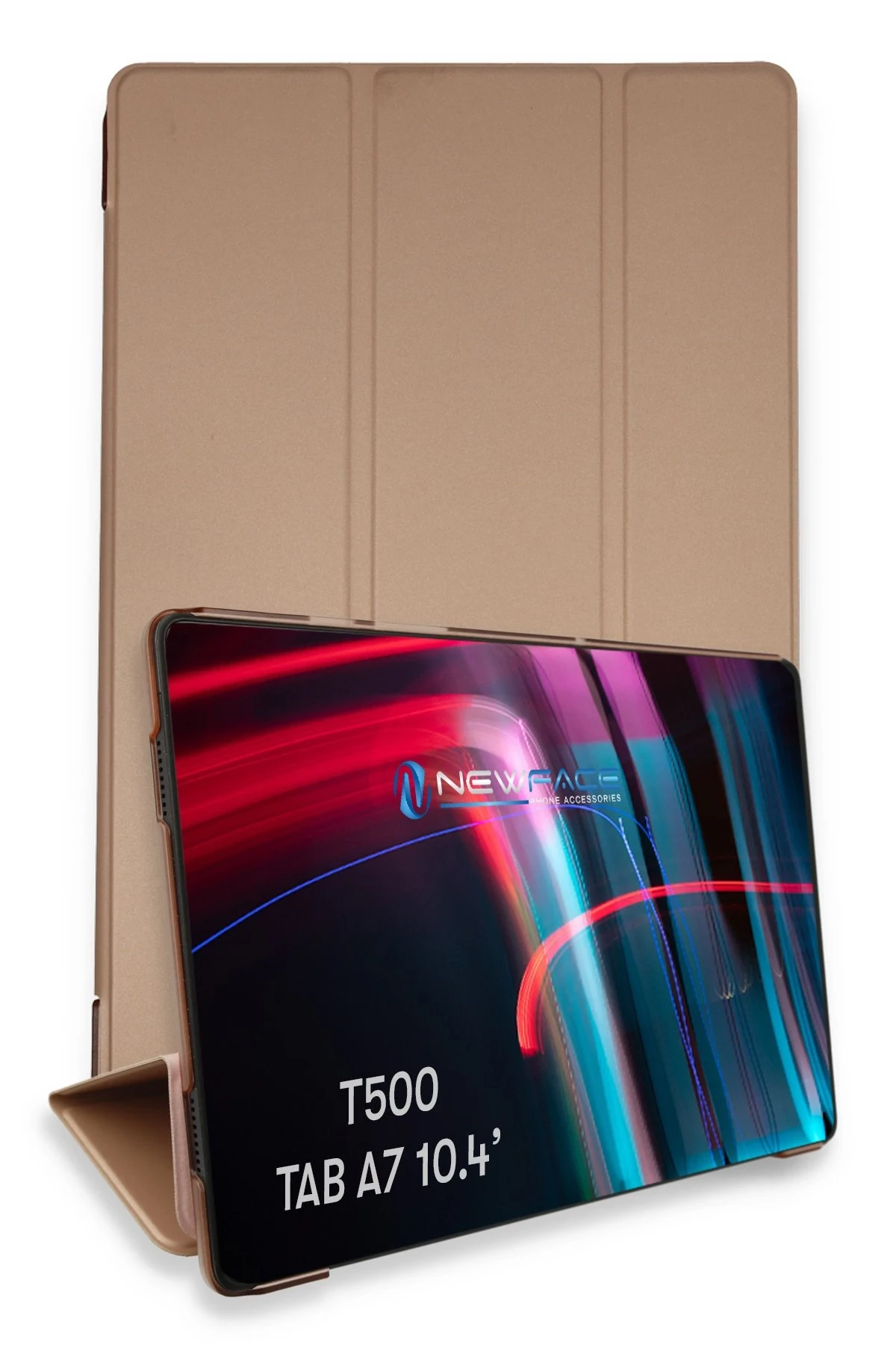 Newface Samsung Galaxy T500 Tab A7 10.4 Kılıf Tablet Smart Kılıf - Rose Gold