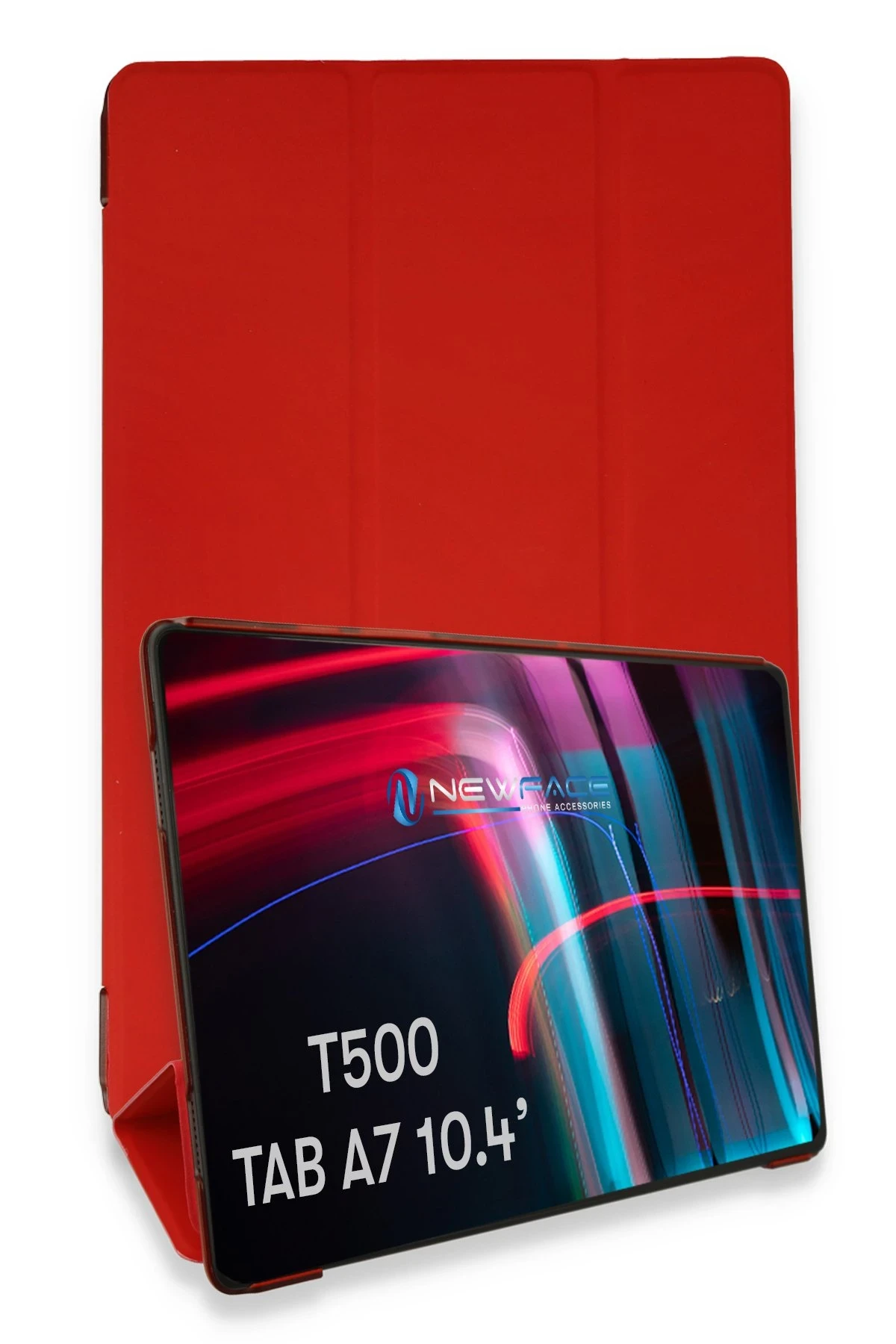 Newface Samsung Galaxy T500 Tab A7 10.4 Kılıf Tablet Smart Kılıf - Kırmızı