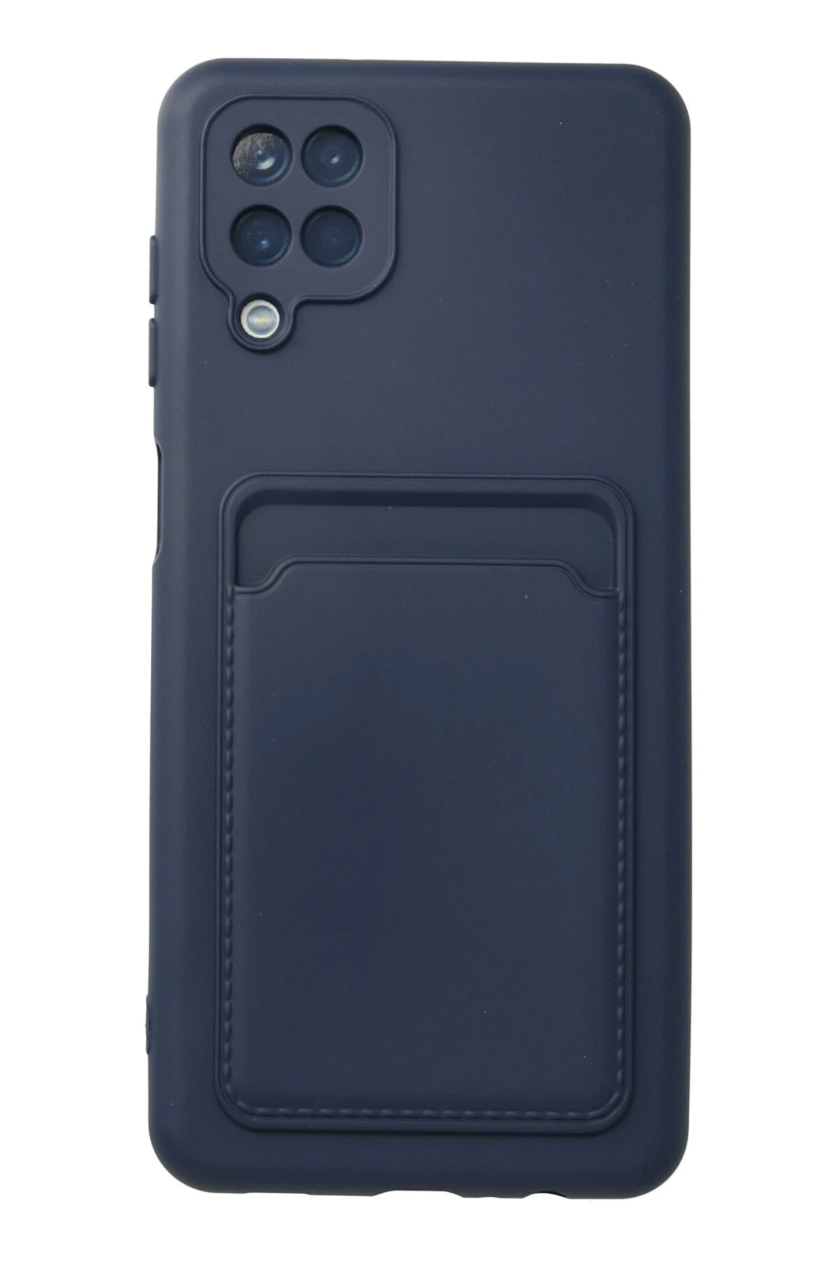 Newface Samsung Galaxy A12 Kılıf Kelvin Kartvizitli Silikon - Lacivert