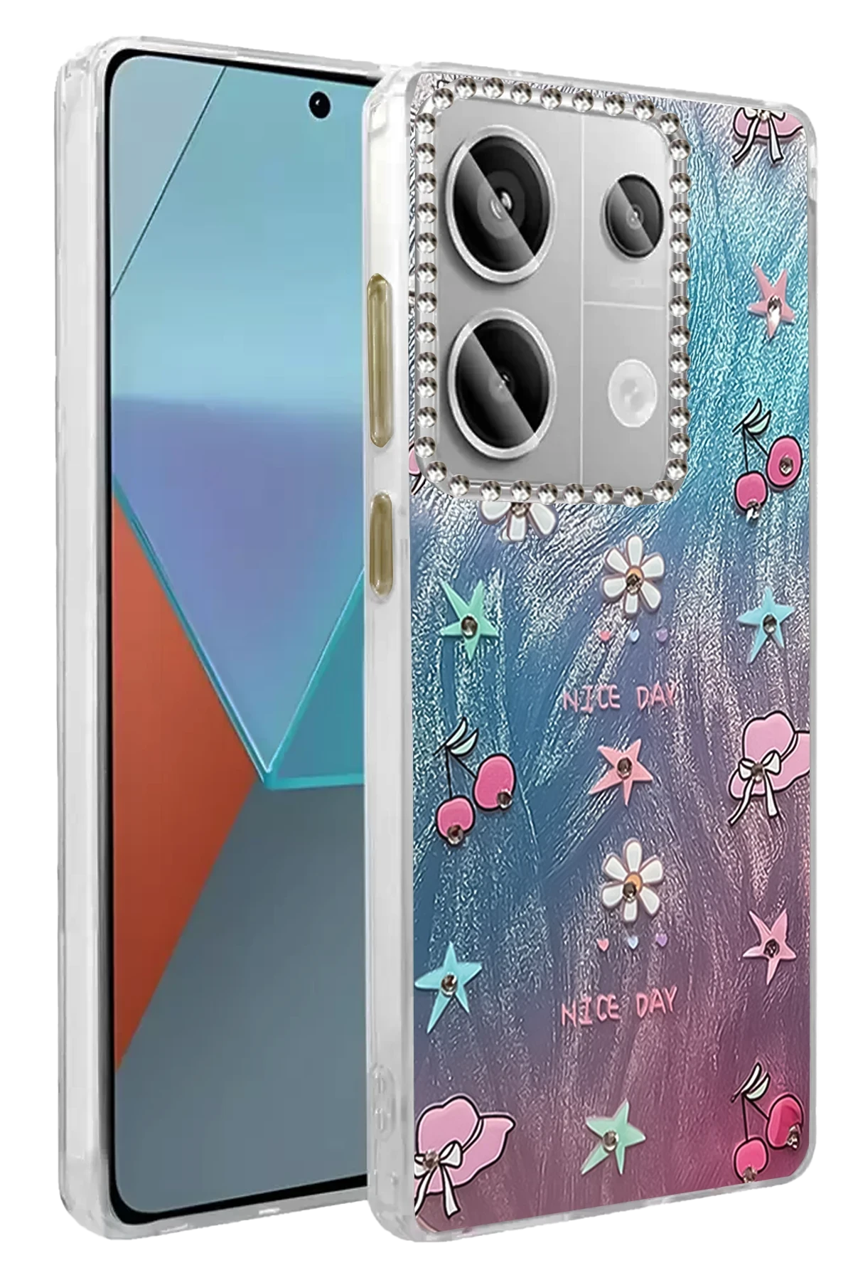 Newface Xiaomi Redmi Note 13 Pro 5G Kılıf Blade Aynalı Desenli Kapak - Desen 4