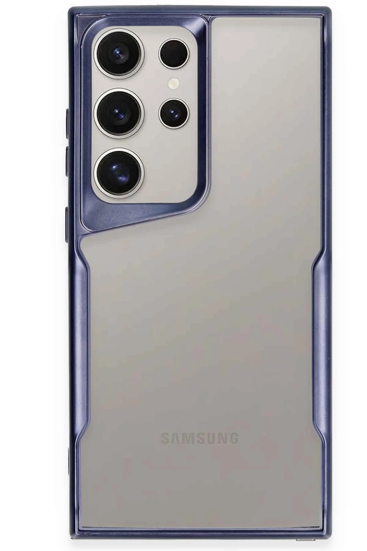 Newface Samsung Galaxy S24 Ultra Kılıf Boyi Silikon Kapak - Lacivert