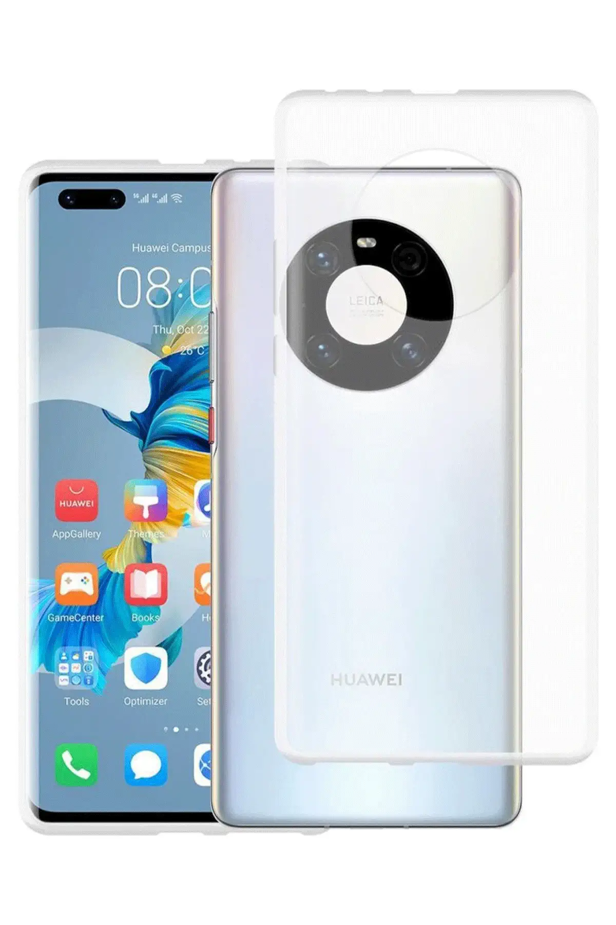 Newface Huawei Mate 40 Pro Kılıf Lüx Şeffaf Silikon