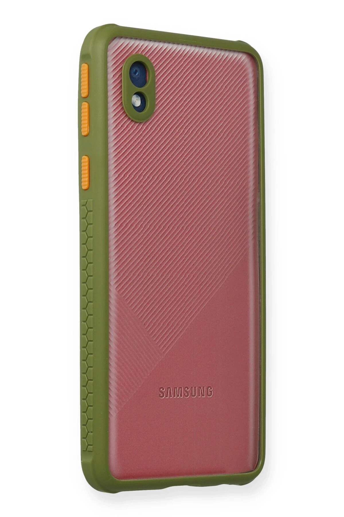 Newface Samsung Galaxy A01 Core Kılıf Miami Şeffaf Silikon - Yeşil