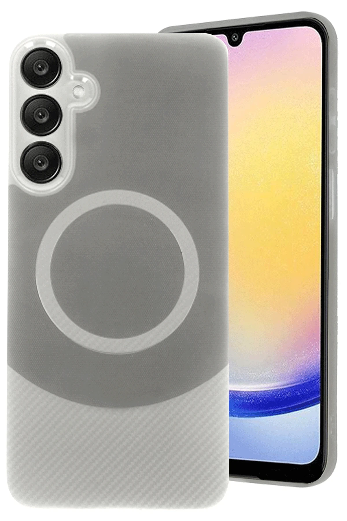 Newface Samsung A16 5G Kılıf Maya Karbon Kapak - Gri