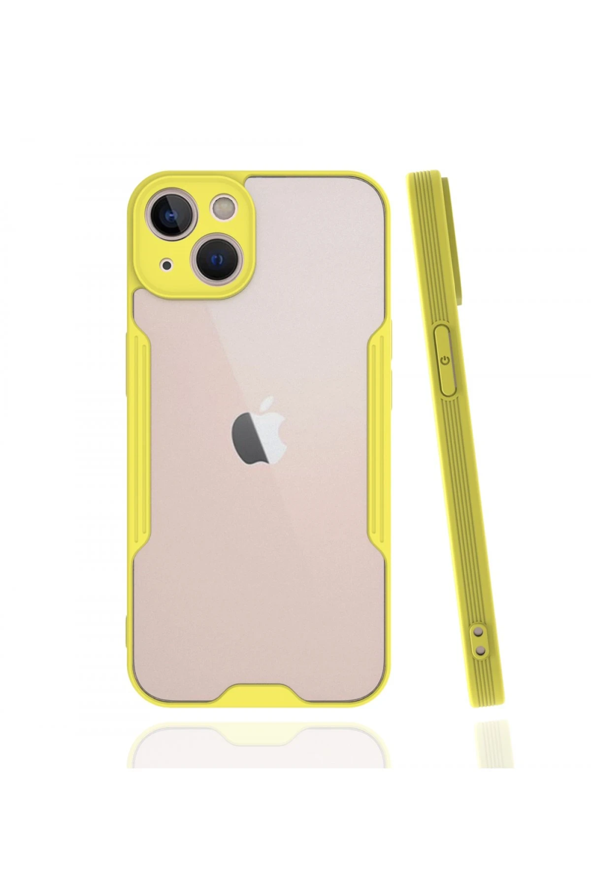Newface iPhone 13 Kılıf Platin Silikon - Sarı
