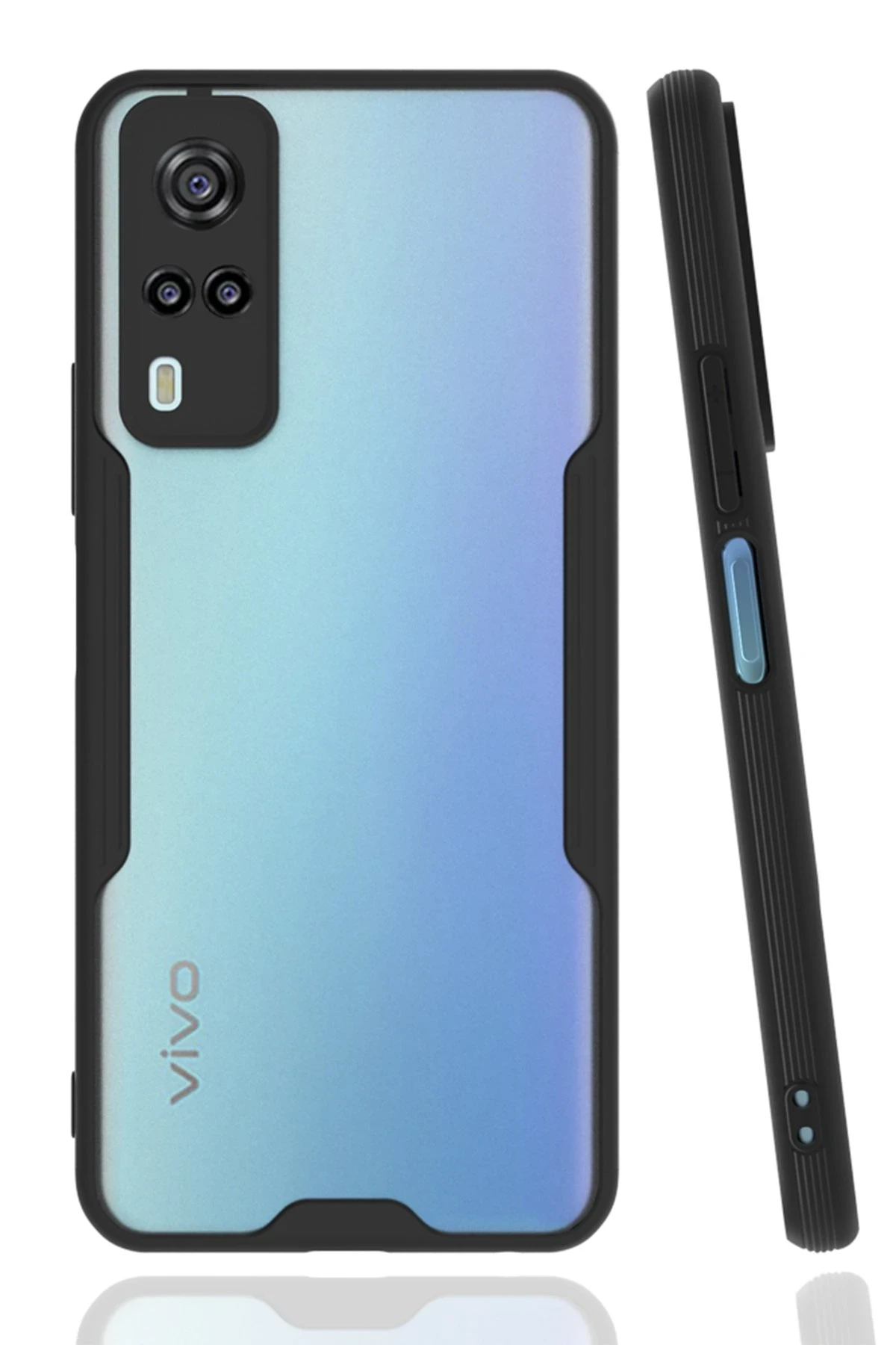 Newface Vivo Y53S Kılıf Platin Silikon - Siyah
