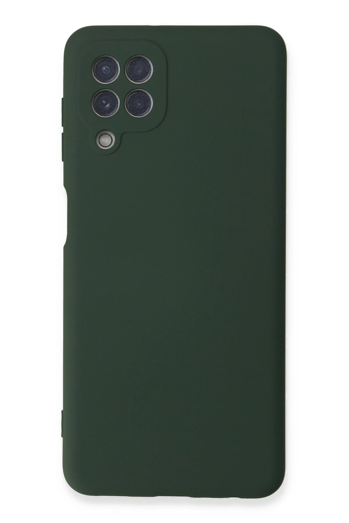 Newface Samsung Galaxy A22 Kılıf Nano içi Kadife Silikon - Koyu Yeşil