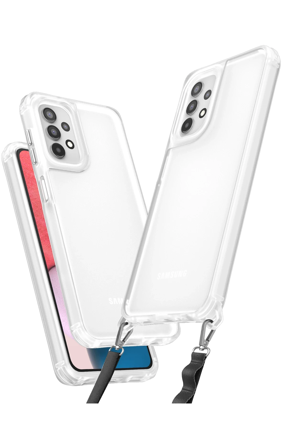 Newface Samsung Galaxy A32 Kılıf Penta Silikon Kılıf - Şeffaf
