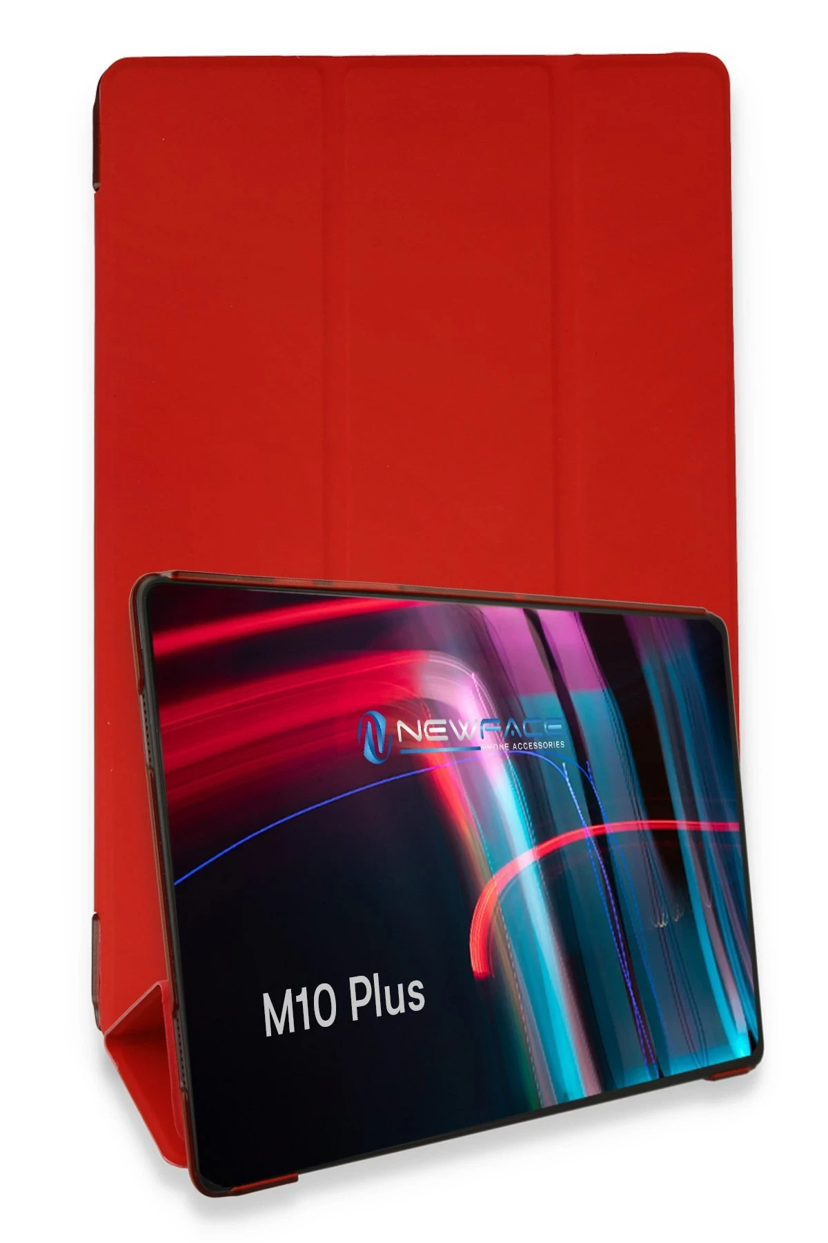 Newface Lenovo M10 FHD Plus X606F Kılıf Tablet Smart Kılıf - Kırmızı