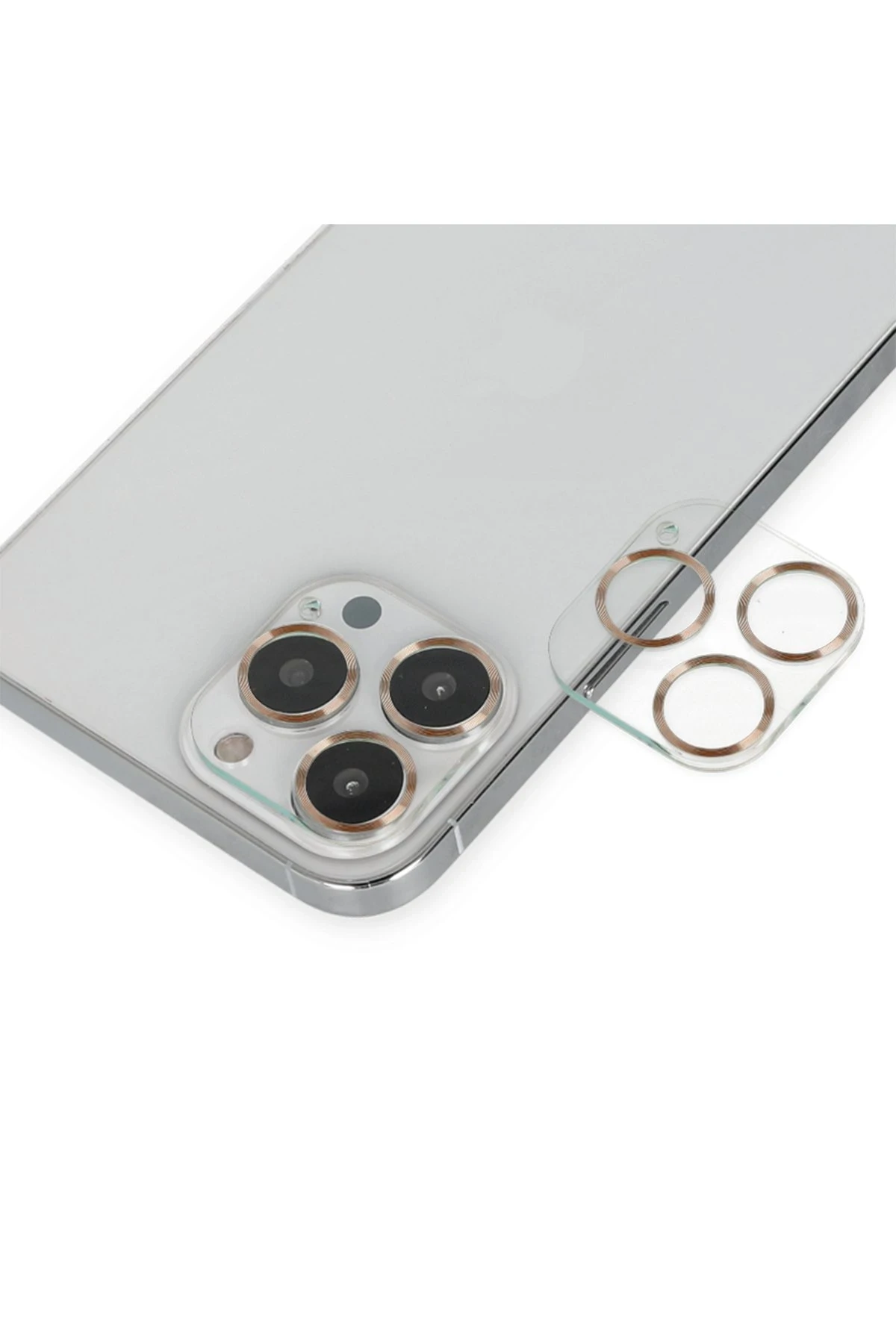 Newface iPhone 14 Pro Max Band Metal Kamera Lens - Gold