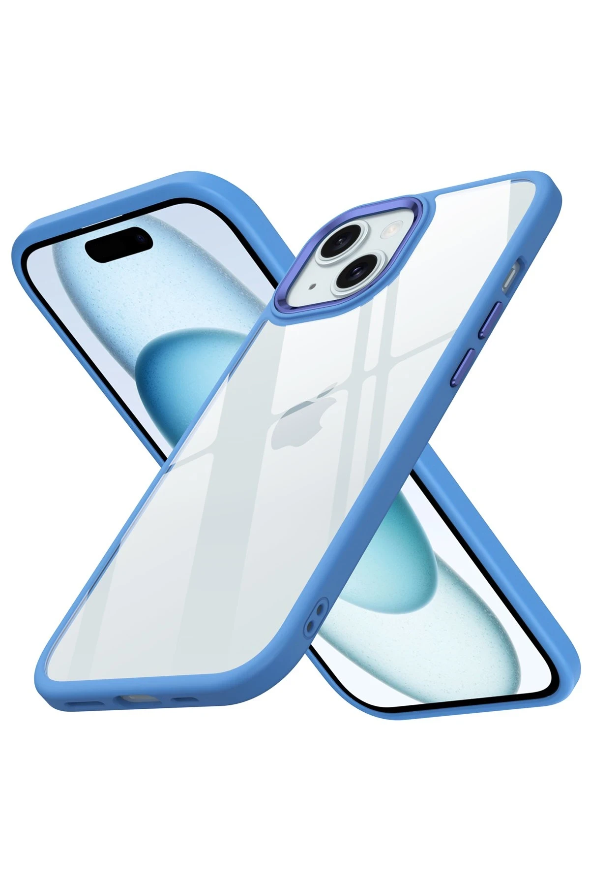 Newface iPhone 15 Kılıf Power Silikon - Sierra Blue